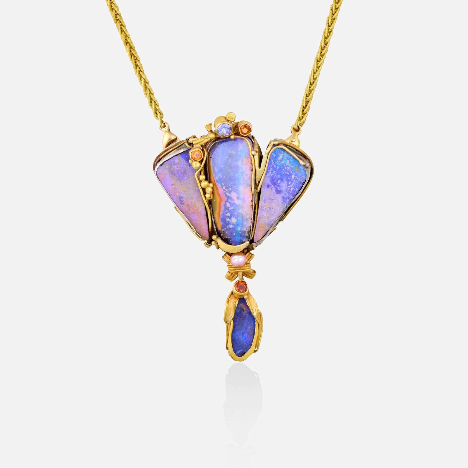 Judith Kaufman, Multi-gem and gold necklace (1 of 4)