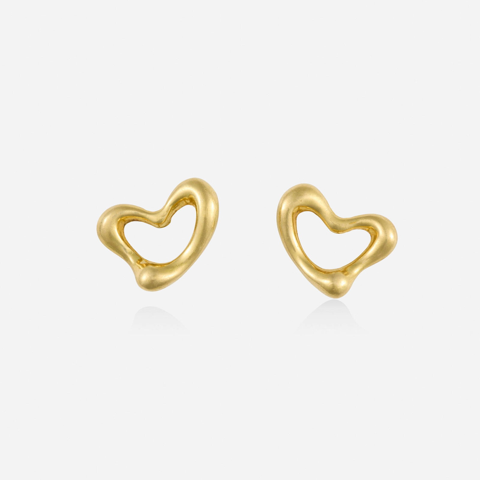 Elsa Peretti for Tiffany & Co., 'Open Heart' gold earrings (1 of 2)