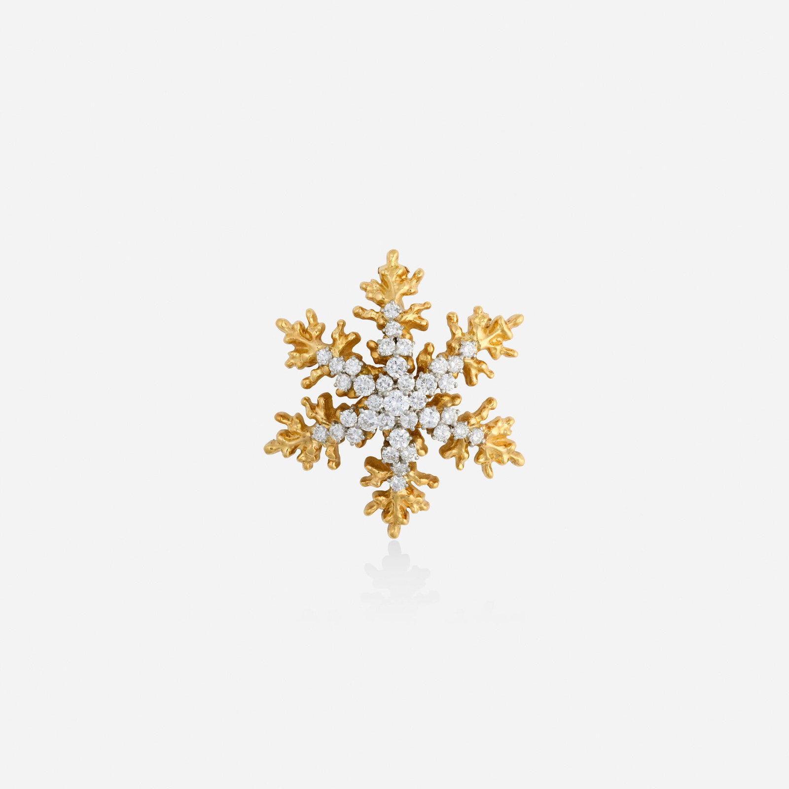 Diamond, gold, and platinum pendant brooch (1 of 2)