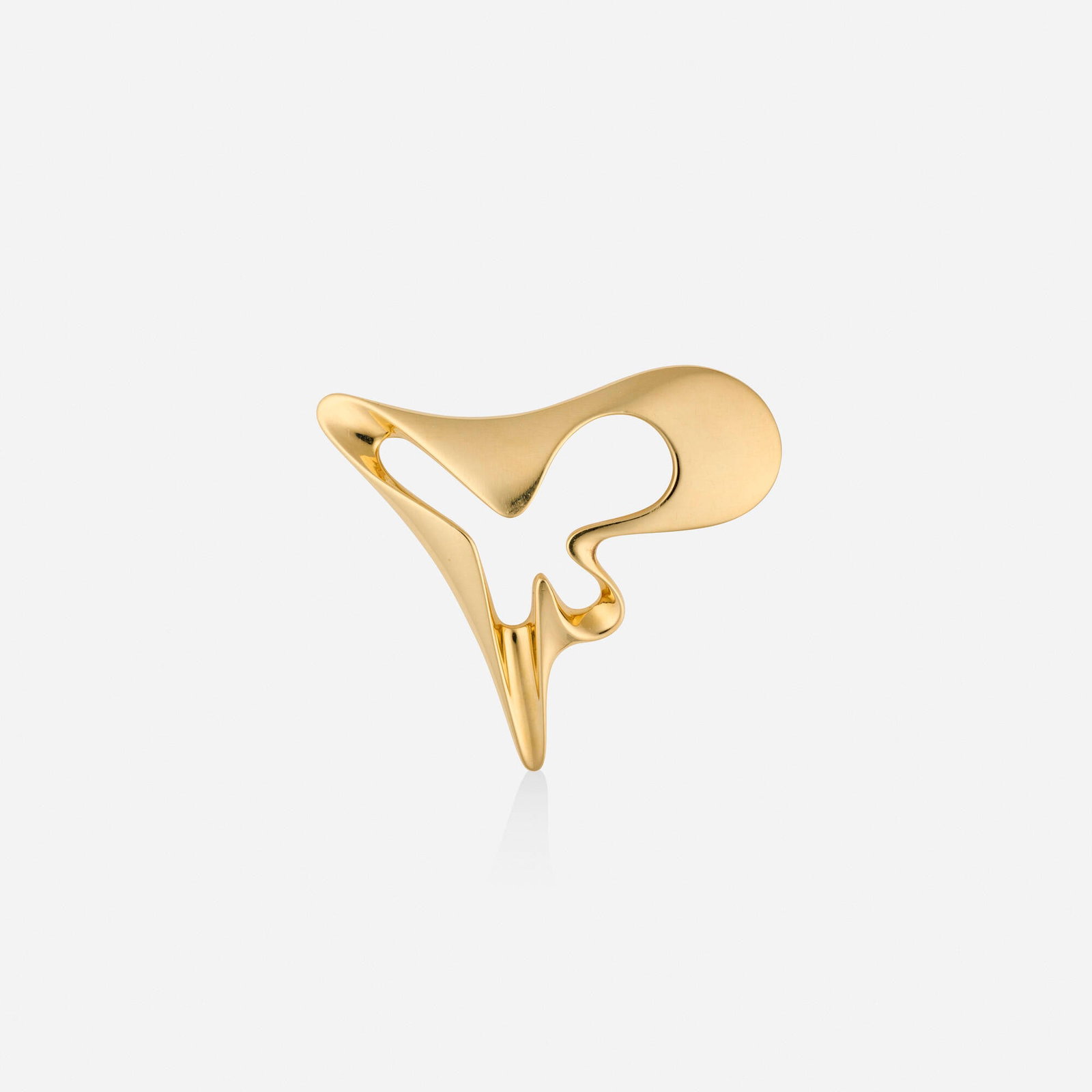 Henning Koppel for Georg Jensen, 'Splash' gold brooch (1 of 3)