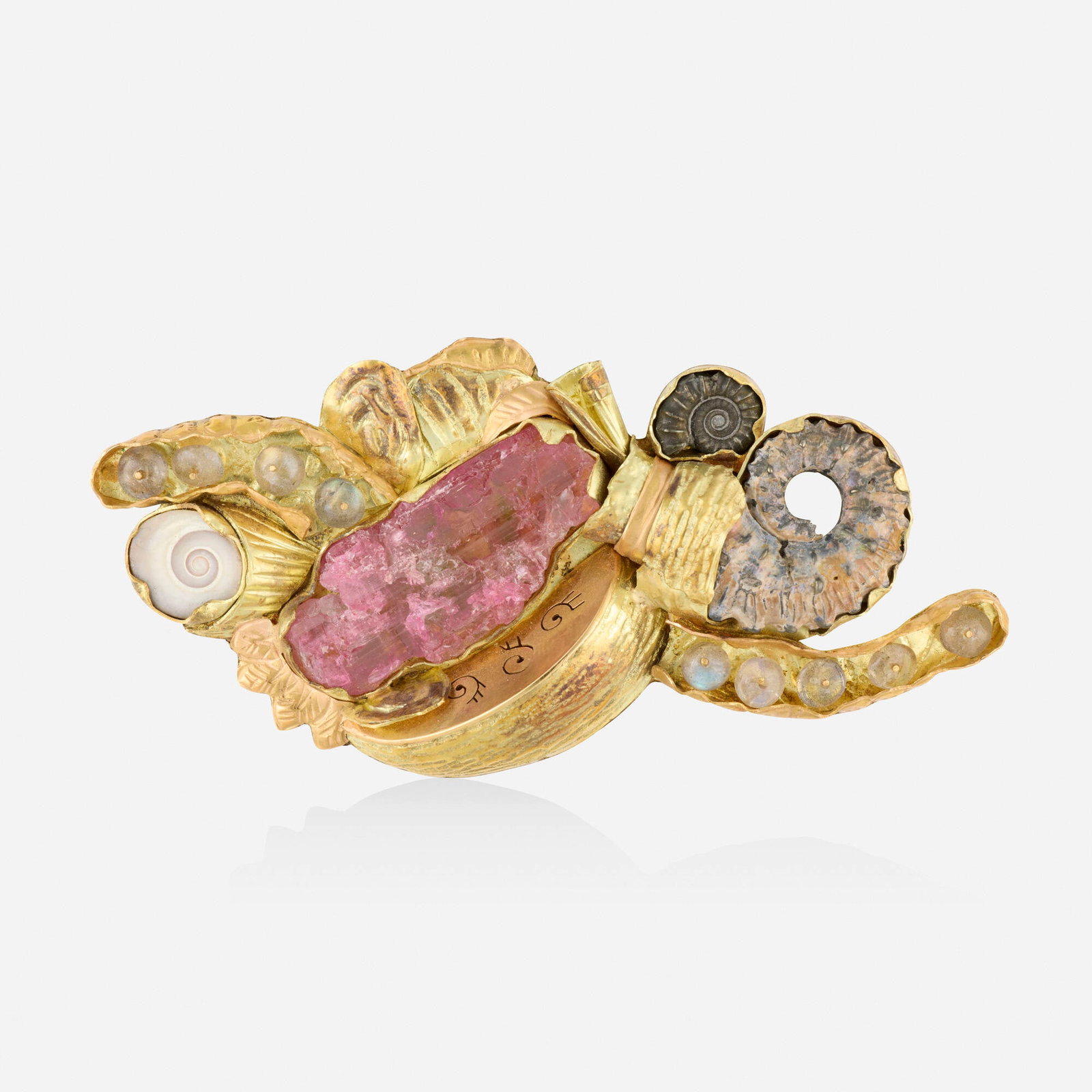 Margaret Barnaby, Multi-gem and gold brooch (1 of 3)