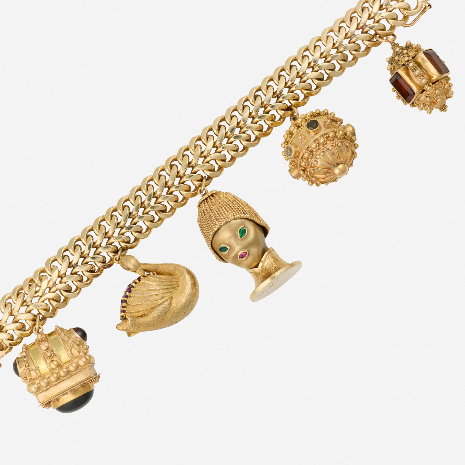 Multi-gem and gold bracelet (1 of 3)
