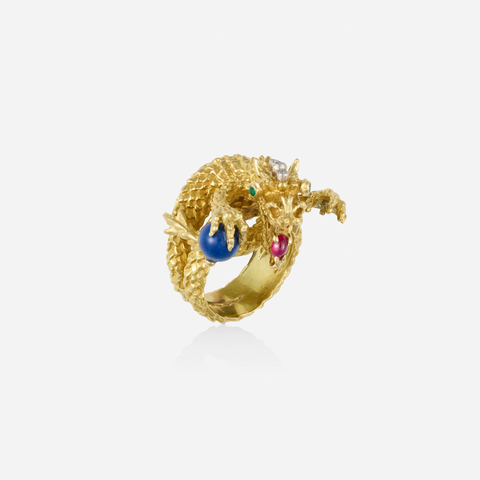 Diamond, multi-gem, and gold ring (1 of 4)