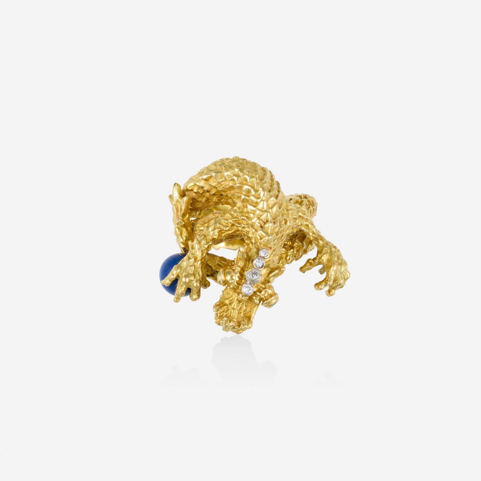 Diamond, multi-gem, and gold ring - 4