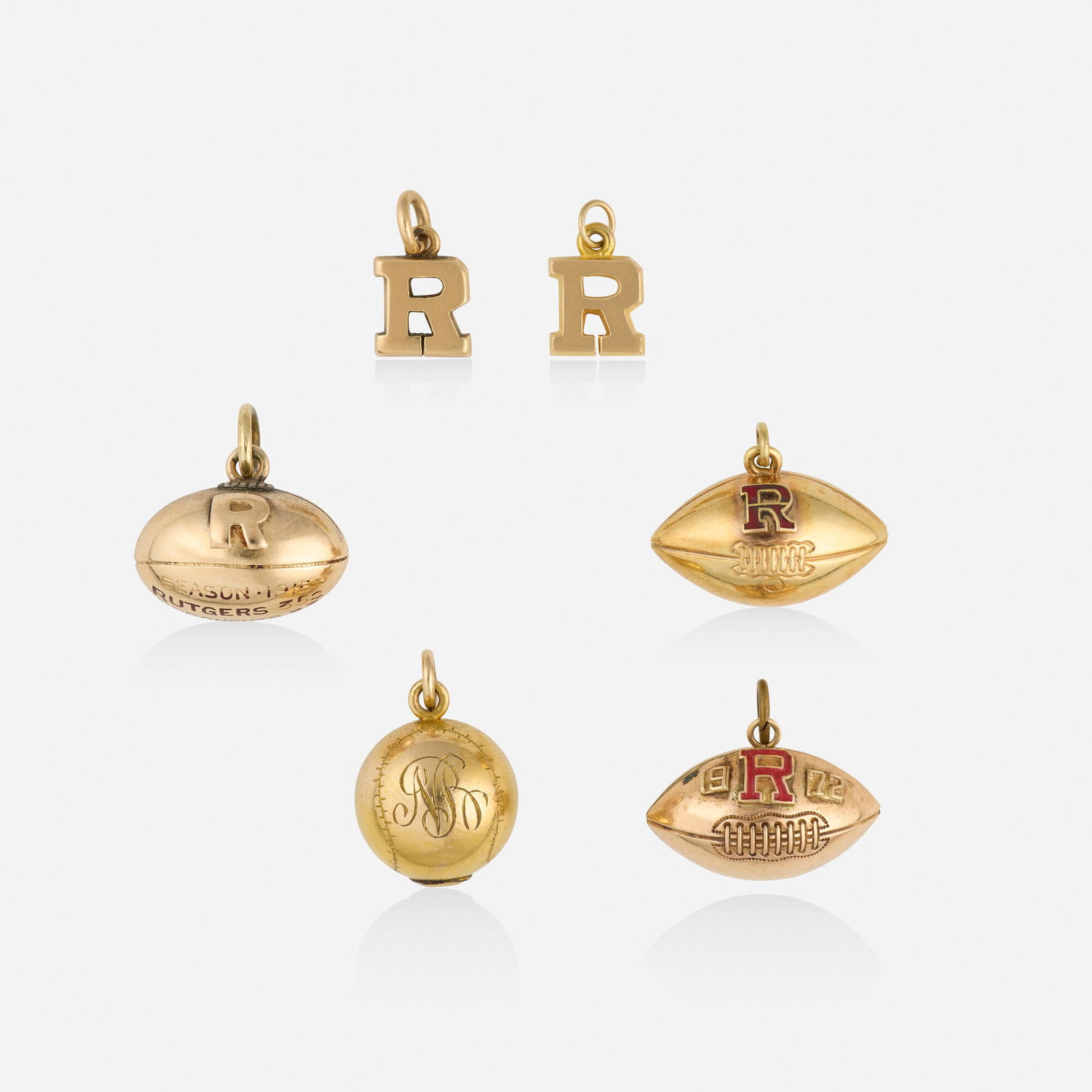 Group of Rutgers gold charms (1 of 2)