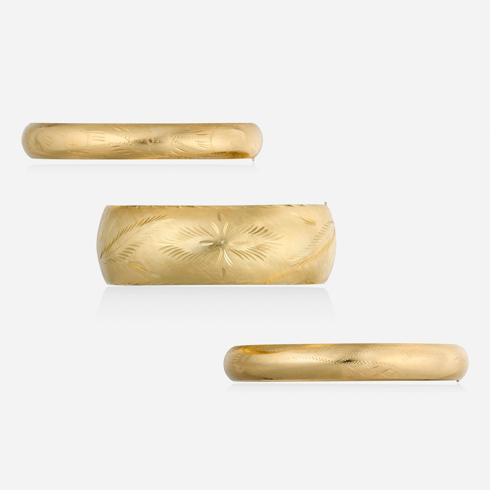 Three gold bracelets - 2