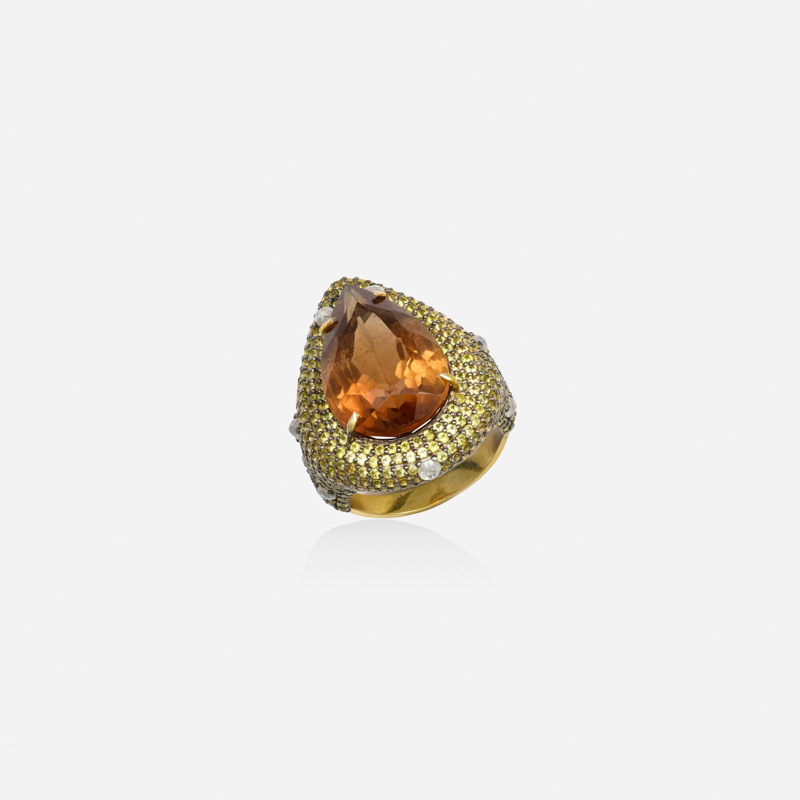 Multi-gem and diamond ring (1 of 2)