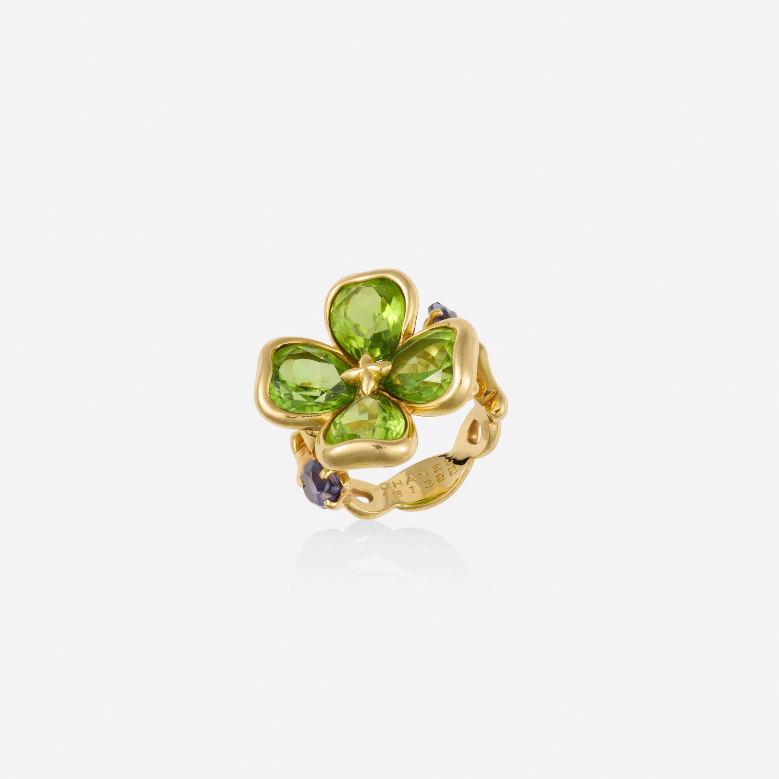 Chanel, Peridot, iolite, and gold ring (1 of 2)
