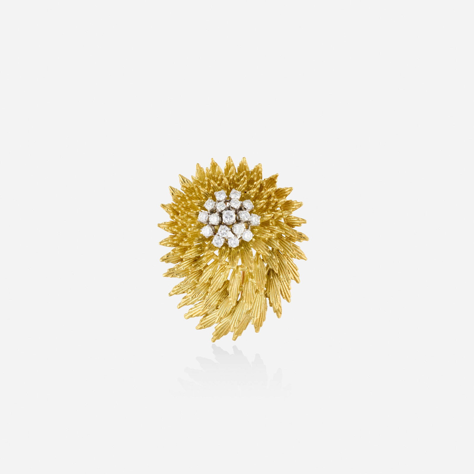 Honora, Diamond and gold brooch (1 of 3)