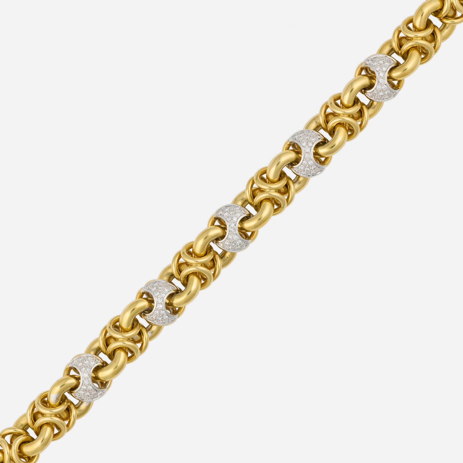Italian, Diamond and gold bracelet (1 of 3)