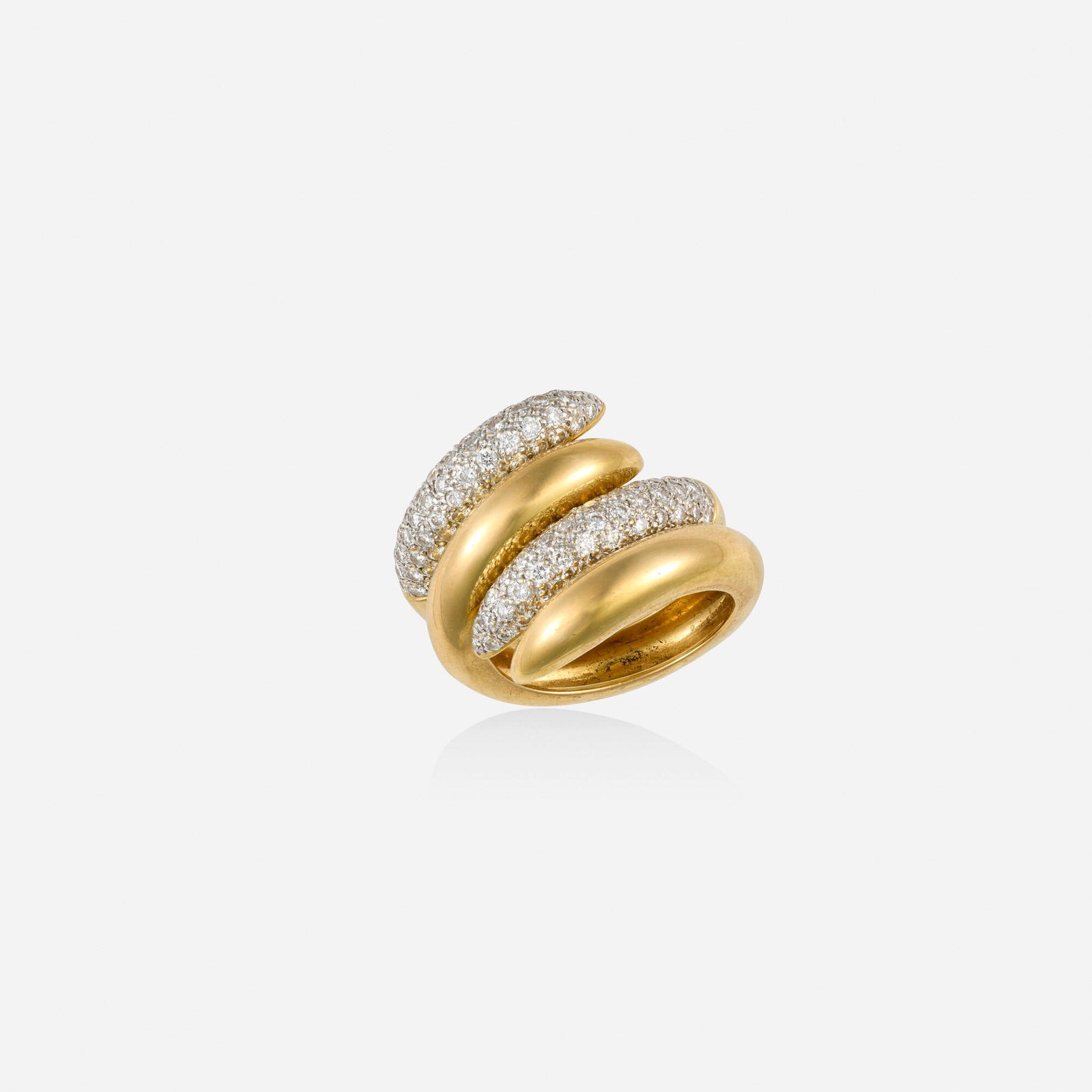 Chaumet, Two 'Tango' diamond and gold rings (1 of 3)