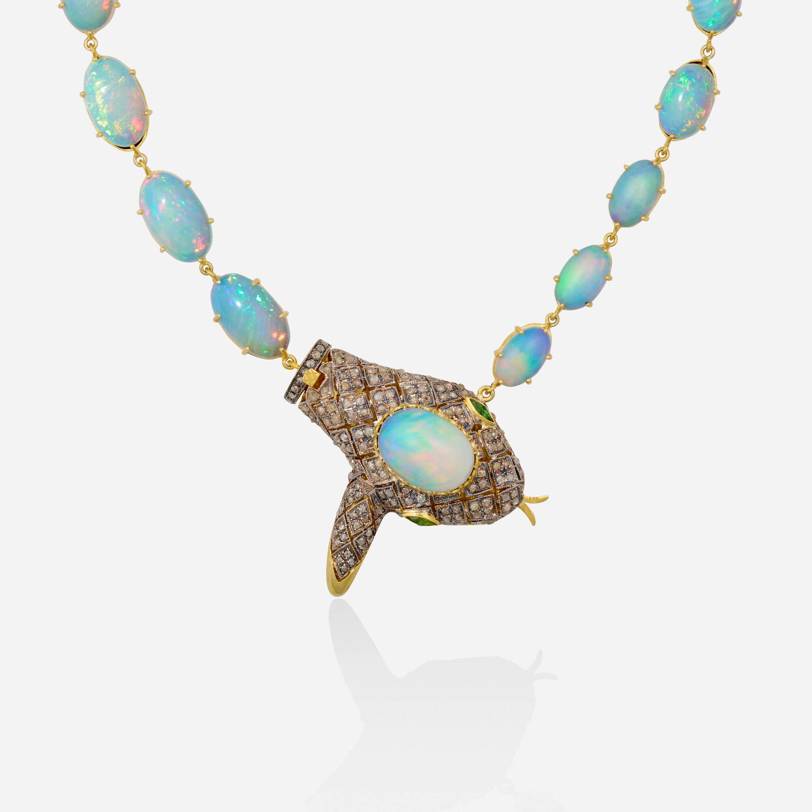 Multi-gem, diamond, and silver gilt necklace (1 of 3)