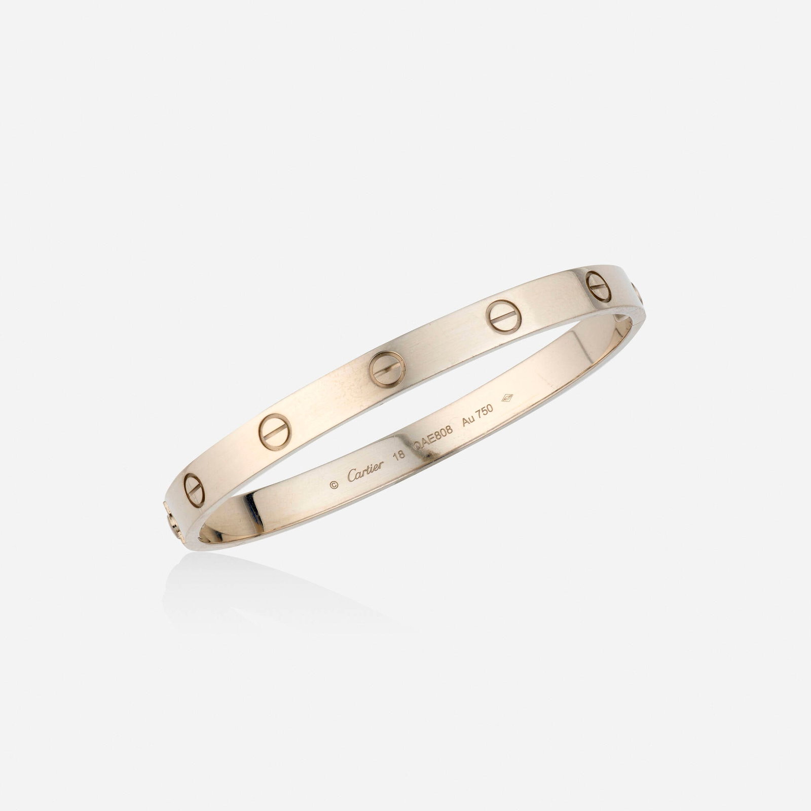 Cartier, 'Love' white gold bangle bracelet (1 of 3)