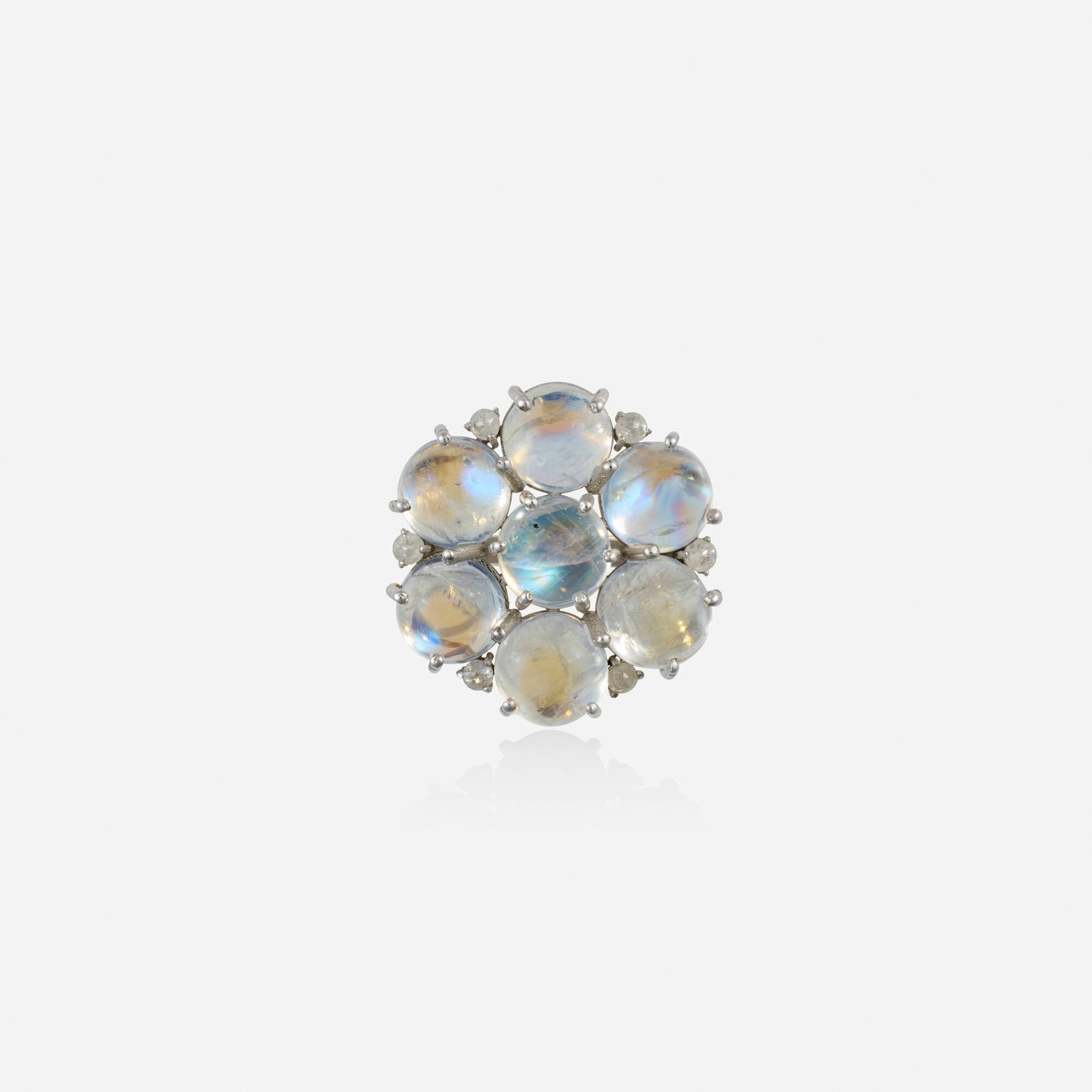 Moonstone and diamond ring - 2