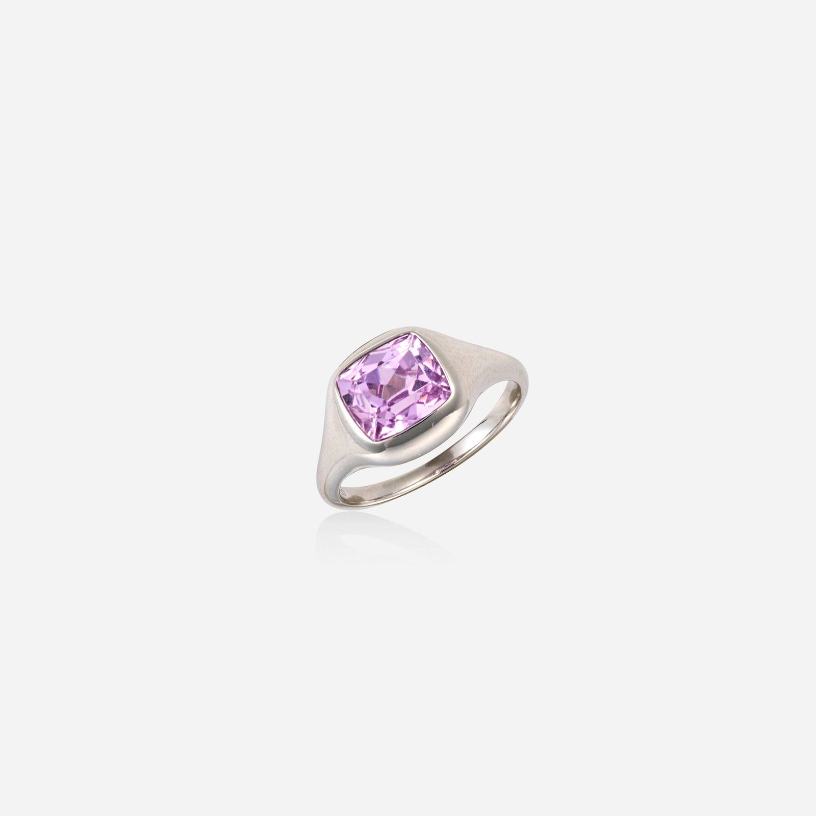 Kunzite and platinum ring (1 of 2)