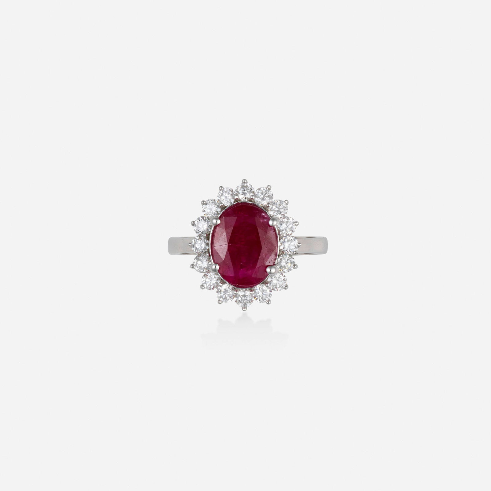 Ruby, diamond, and white gold ring - 2