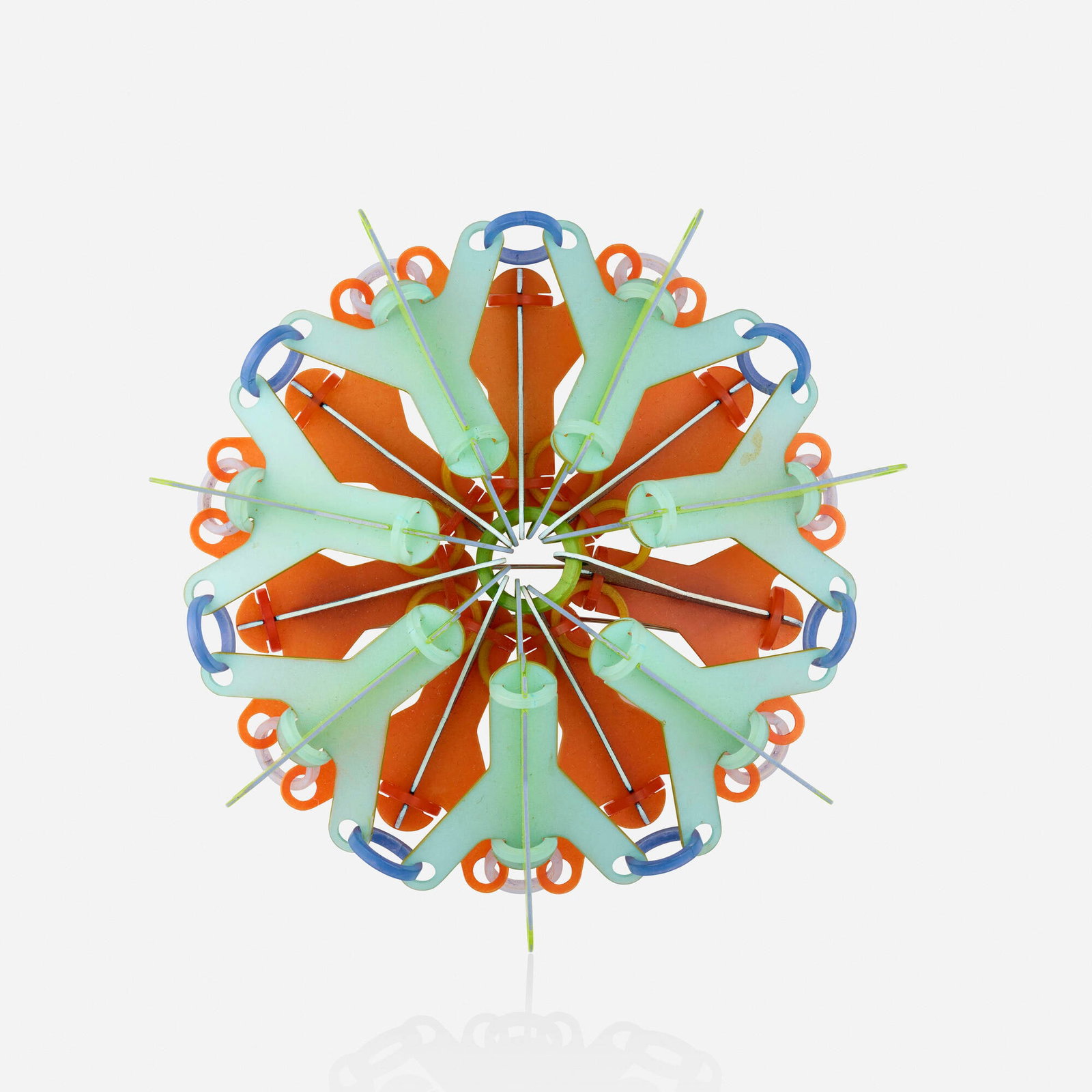 Svenja John, Brooch: Svenja John Brooch Of geometric design Polycarbonate, metal Signed John 4.50 in; Gross weight 16.3 dwts Provenance: Collection of Mari Shaw This work will ship from Lambertville, New Jersey.