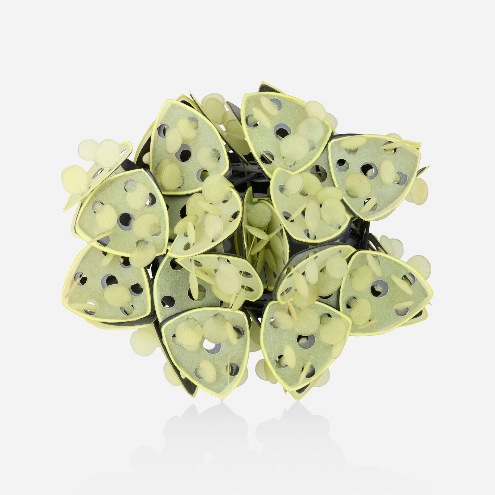 Svenja John, Brooch: Svenja John Brooch Of geometric design Polycarbonate, metal Signed John 3 x 2.50 in; Gross weight 10.5 dwts Sold with a copy of 21st Century Jewelry: The Best of the 500 Series by Marthe Le Van