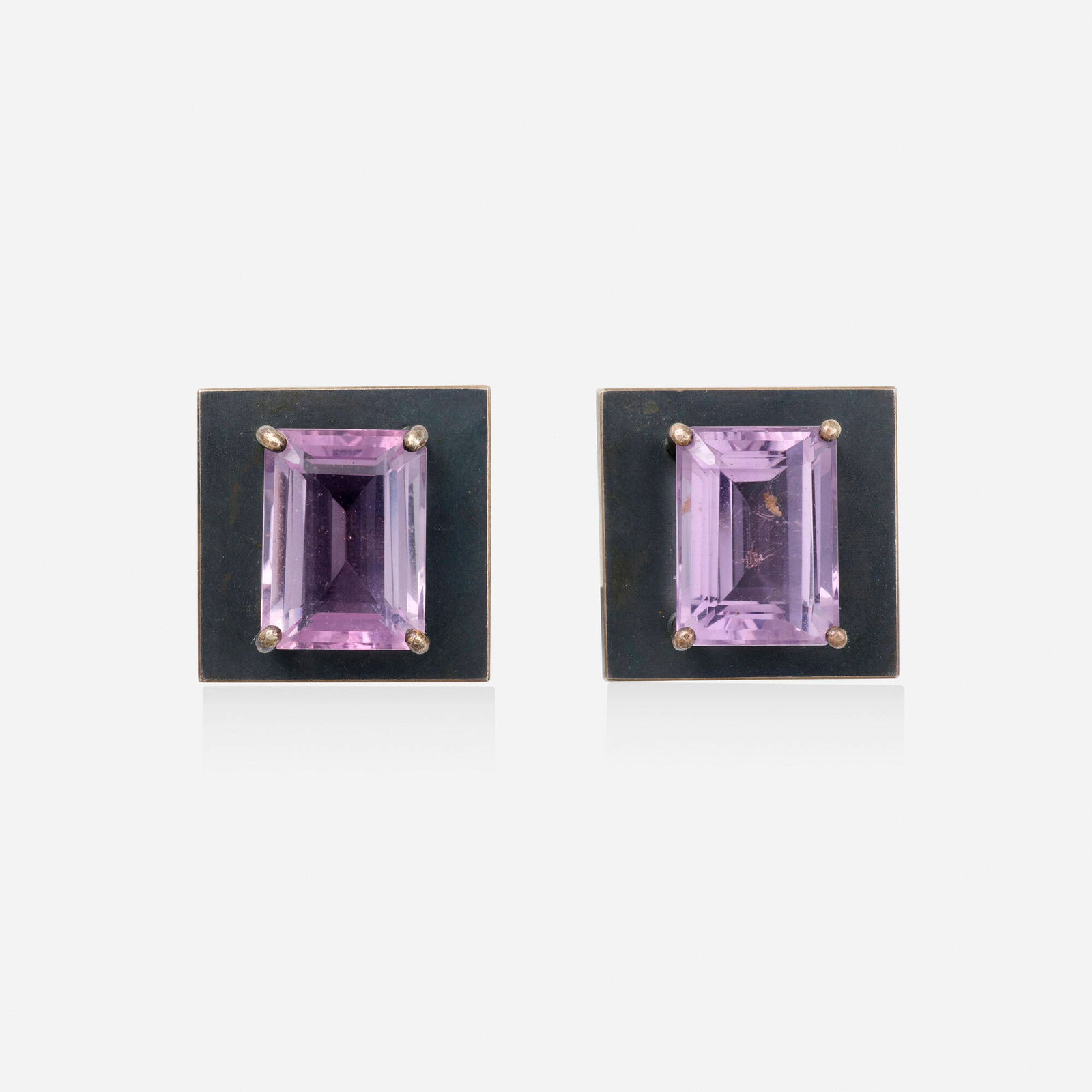 Georg Dobler, Amethyst and sterling silver earrings (1 of 2)