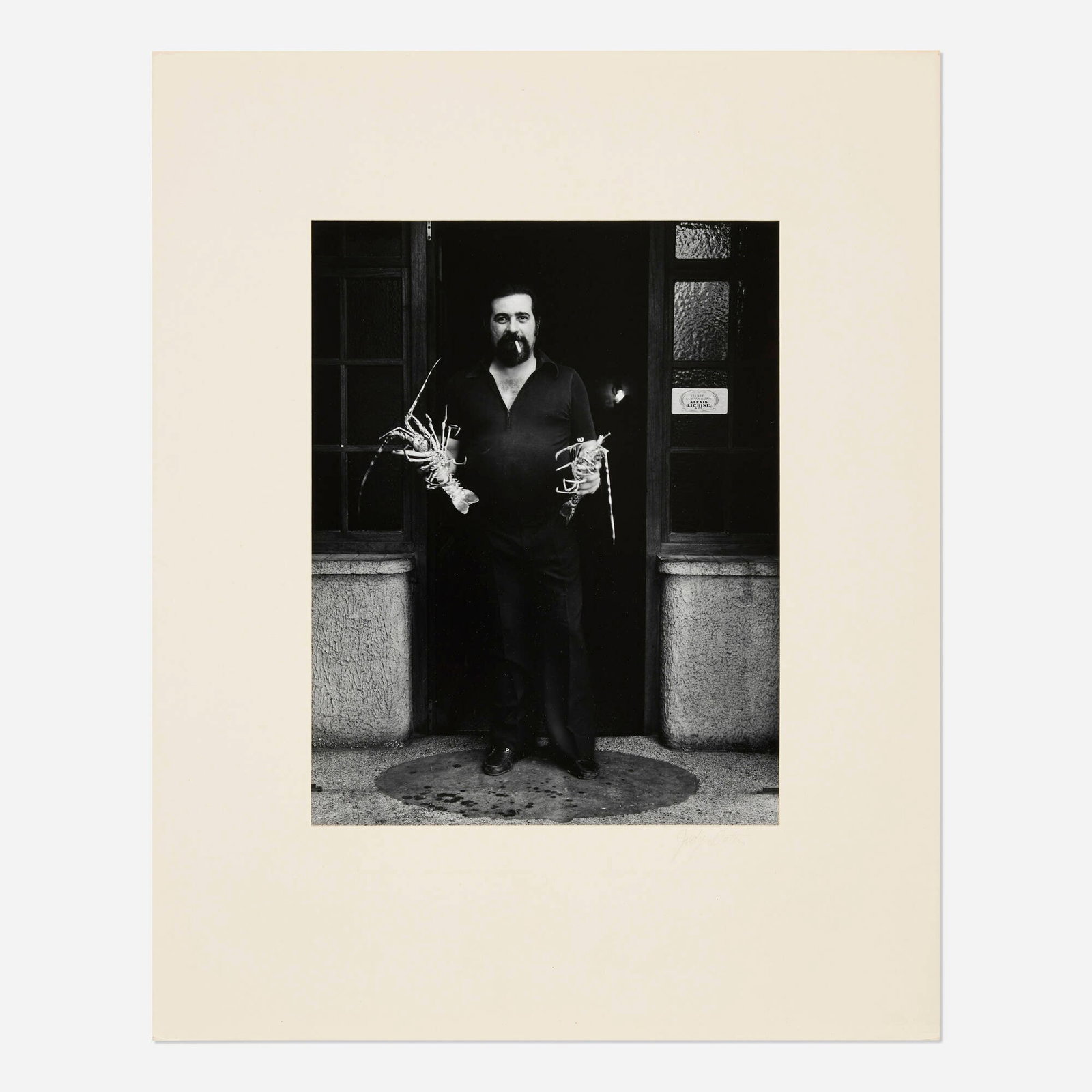 Judy Dater, Restaurateur, Arles, France: Judy Dater Restaurateur, Arles, France 1976 vintage gelatin silver print image: 12.25 h x 9.5 w in (31 x 24 cm) mount: 20 h x 16 w in (51 x 41 cm) Signed to mount 'Judy Dater'. Signed,