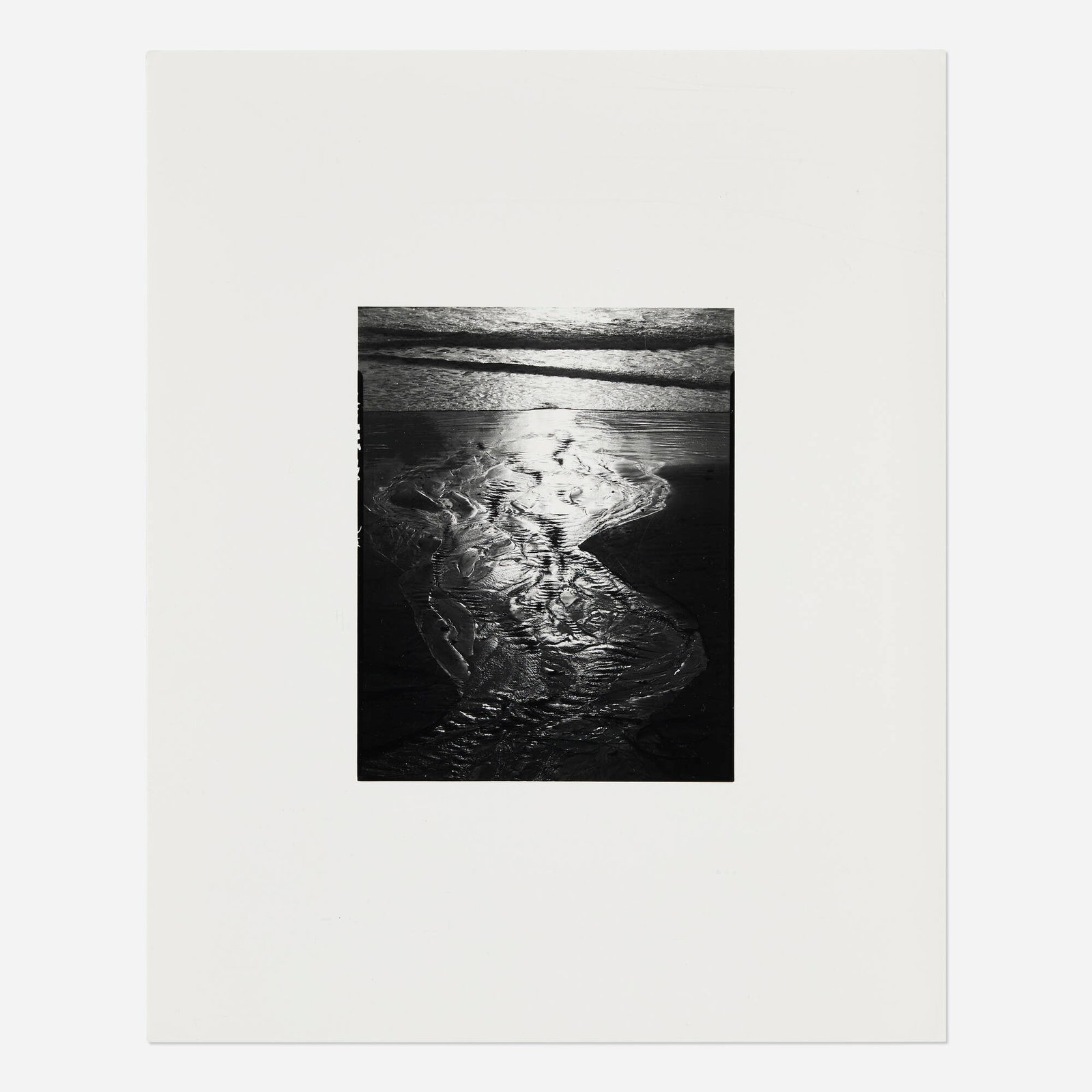 Oliver Gagliani, Untitled (Tide Going Out): Oliver Gagliani Untitled (Tide Going Out) 1954 / printed later gelatin silver print image: 4.875 h x 3.75 w in (12 x 10 cm) sheet: 9.875 h x 7.875 w in (25 x 20 cm) Signed and inscribed to verso