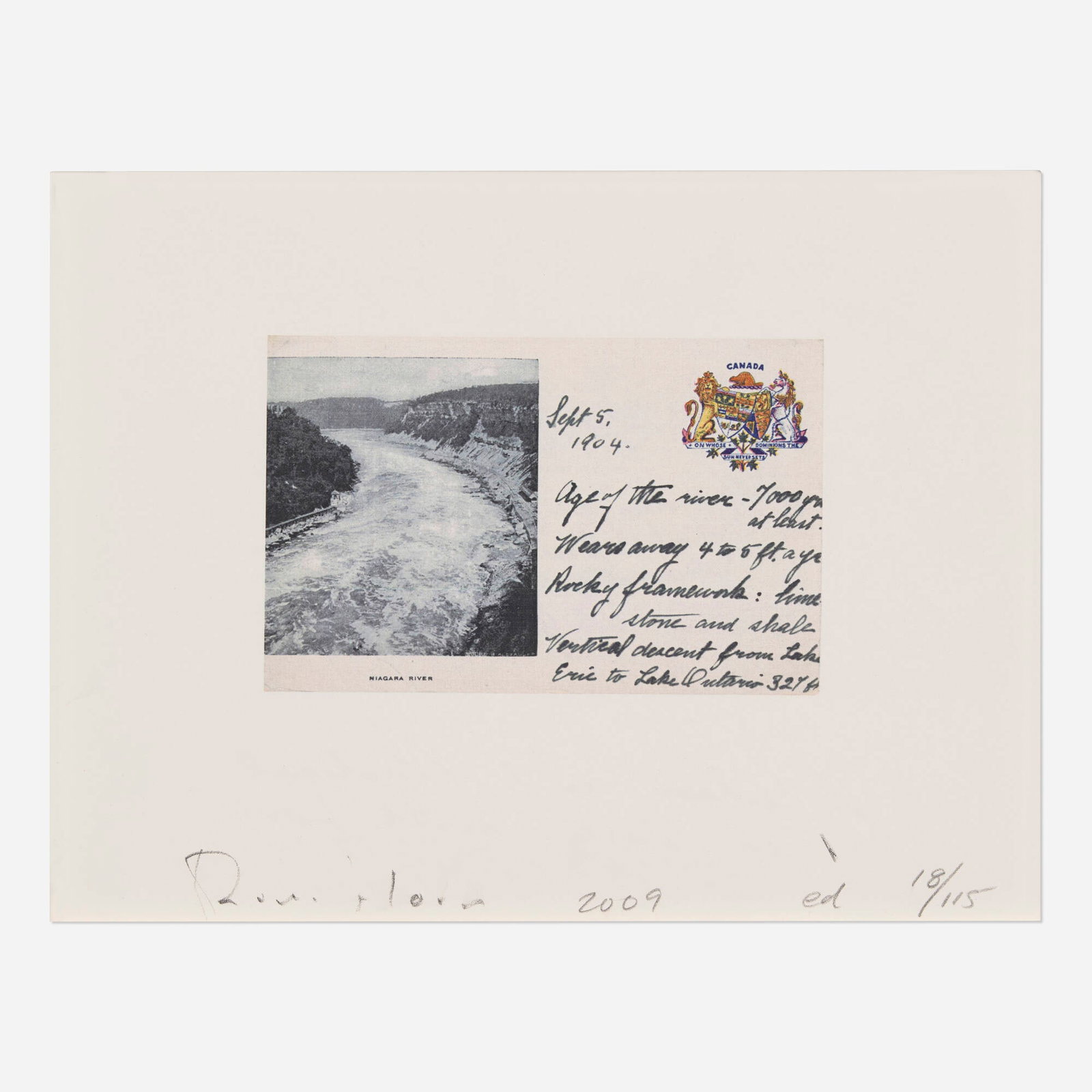 Roni Horn, Untitled: Roni Horn Untitled 2009 inkjet print image: 3.875 h x 6 w in (10 x 15 cm) sheet: 8.5 h x 11 w in (22 x 28 cm) Signed, dated and numbered to lower edge 'Roni Horn 2009 ed 18/115'. Inscribed to verso