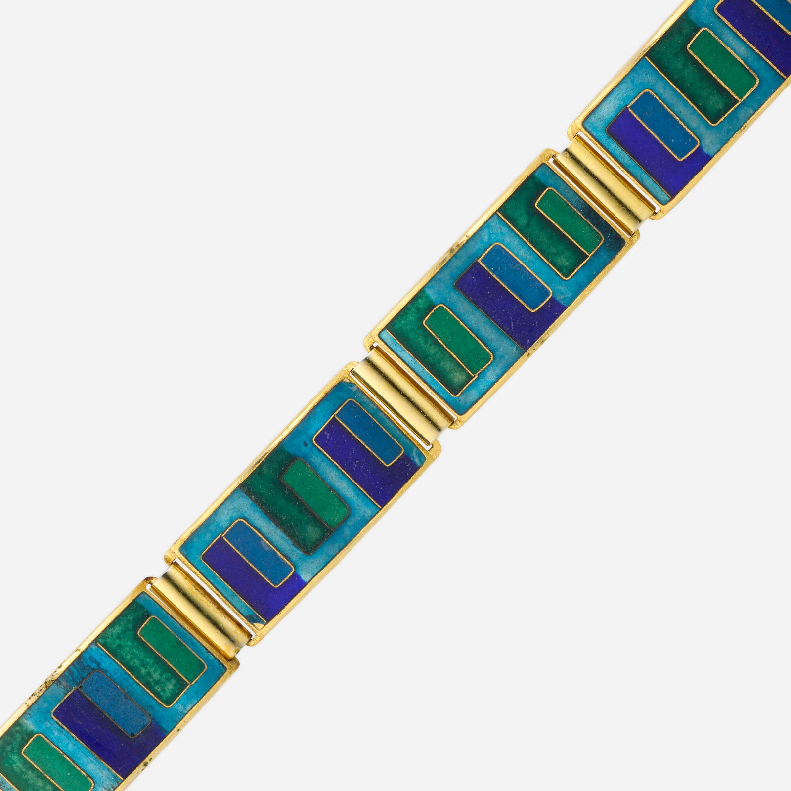 Karl Schibensky, Enamel and brass bracelet (1 of 3)