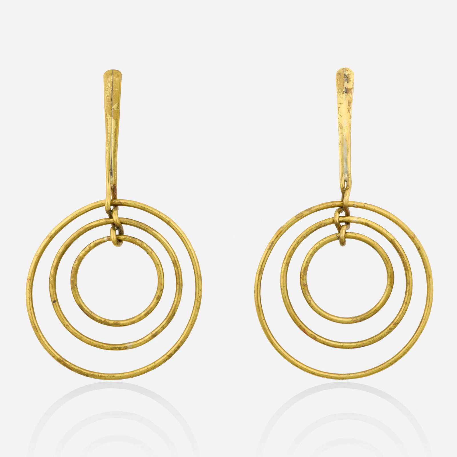 Art Smith, Brass earrings: Art Smith Brass earrings Proceeds from this work, donated to Second Glance Thrift Store, will benefit The Open Door Food Pantry, which serves 10+ communities in the North Shore area of Boston. Each de
