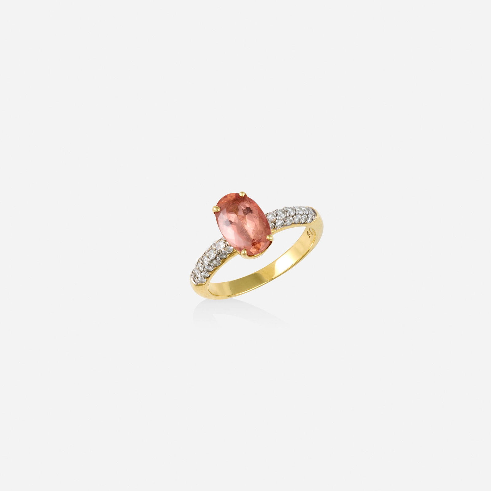 H. Stern, Topaz, diamond, and gold ring: H. Stern Topaz, diamond, and gold ring Lori Ulanova was one of the first female violinists in the Los Angeles Philharmonic Set with an oval-cut topaz, the shoulders pave-set with round brilliant-cut d