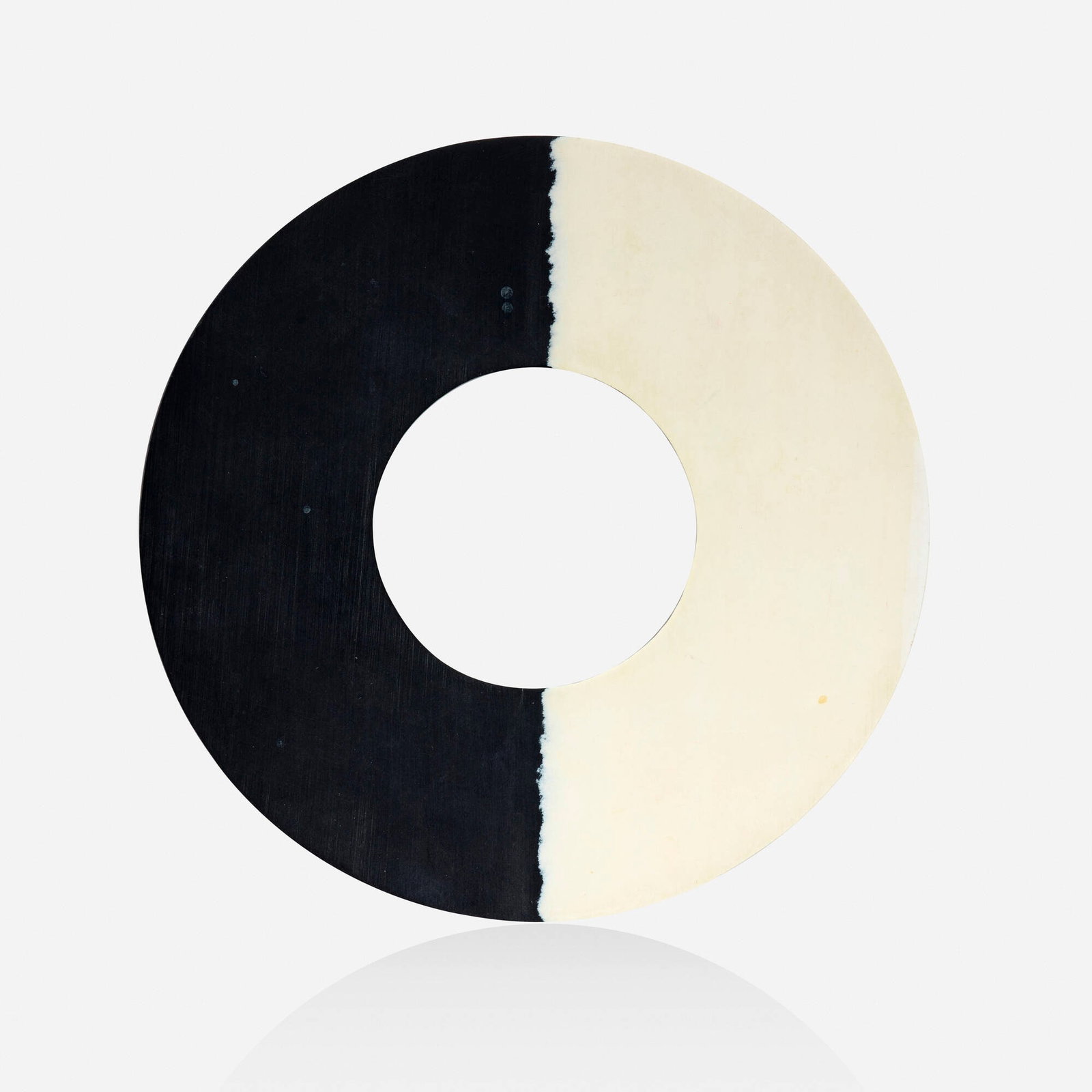 Bracelet: Bracelet Of circular outline in black and white Wood Inner circ. 7.75 in; Gross weight 61.9 dwts Provenance: Collection of Mari Shaw This work will ship from Lambertville, New Jersey.<