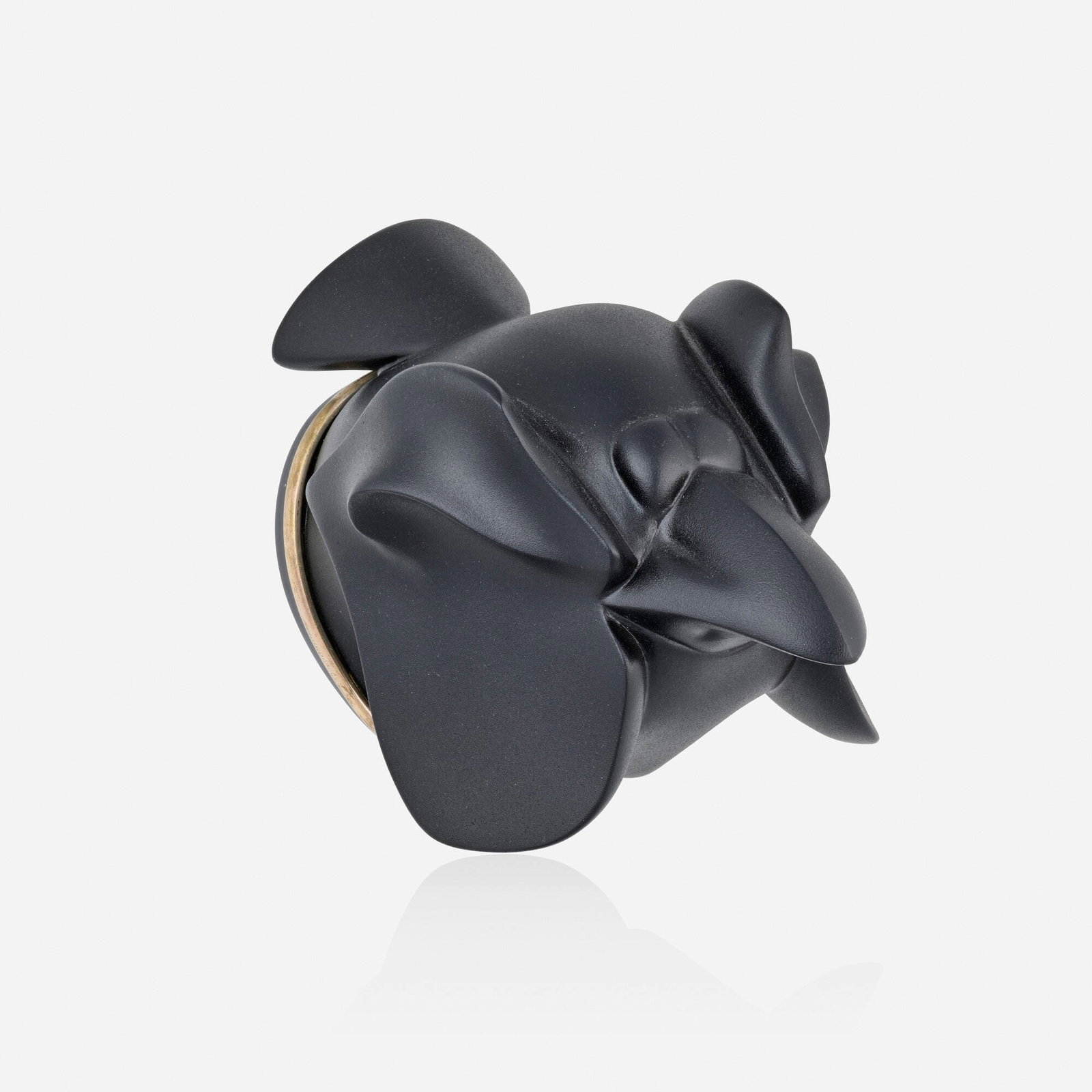 Alexander Blank, 'Ed's Friend' brooch: Alexander Blank 'Ed's Friend' brooch Designed as a pheasant's head; 2009-10 Hand-carved low density foam, lacquer, acrylic, silver 2.75 x 3.624 x 4.75 in; Gross weight 51.5 dwts Provenance