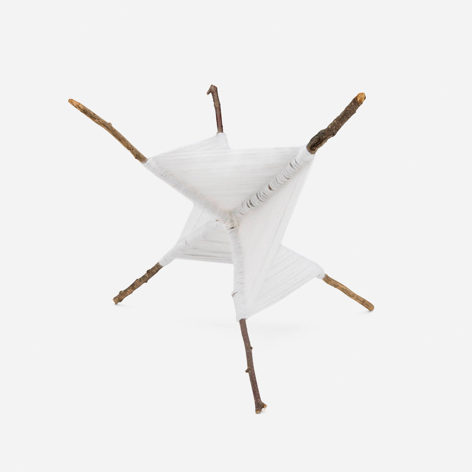 Peter Coffin, God's Eye: Peter Coffin God's Eye yarn and stick construction 14.5 h x 15.5 w x 13.25 d in (37 x 39 x 34 cm) This work will ship from Chicago, Illinois.