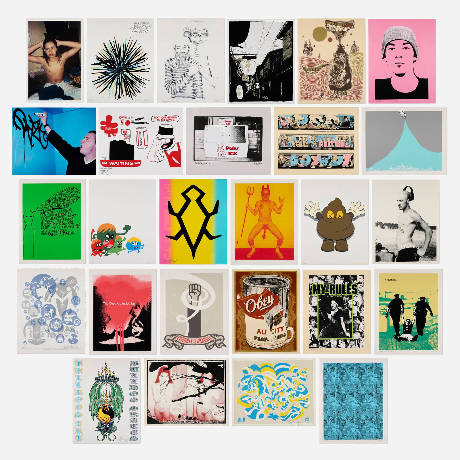Various Artists, The Beautiful Losers Portfolio and Catalog (two-box set): Various Artists The Beautiful Losers Portfolio and Catalog (two-box set) 2006 mixed media prints (each): 20 h x 16 w in (51 x 41 cm) book: 20 h x 16 w in (51 x 41 cm) crate (each): 19.375 h x 26