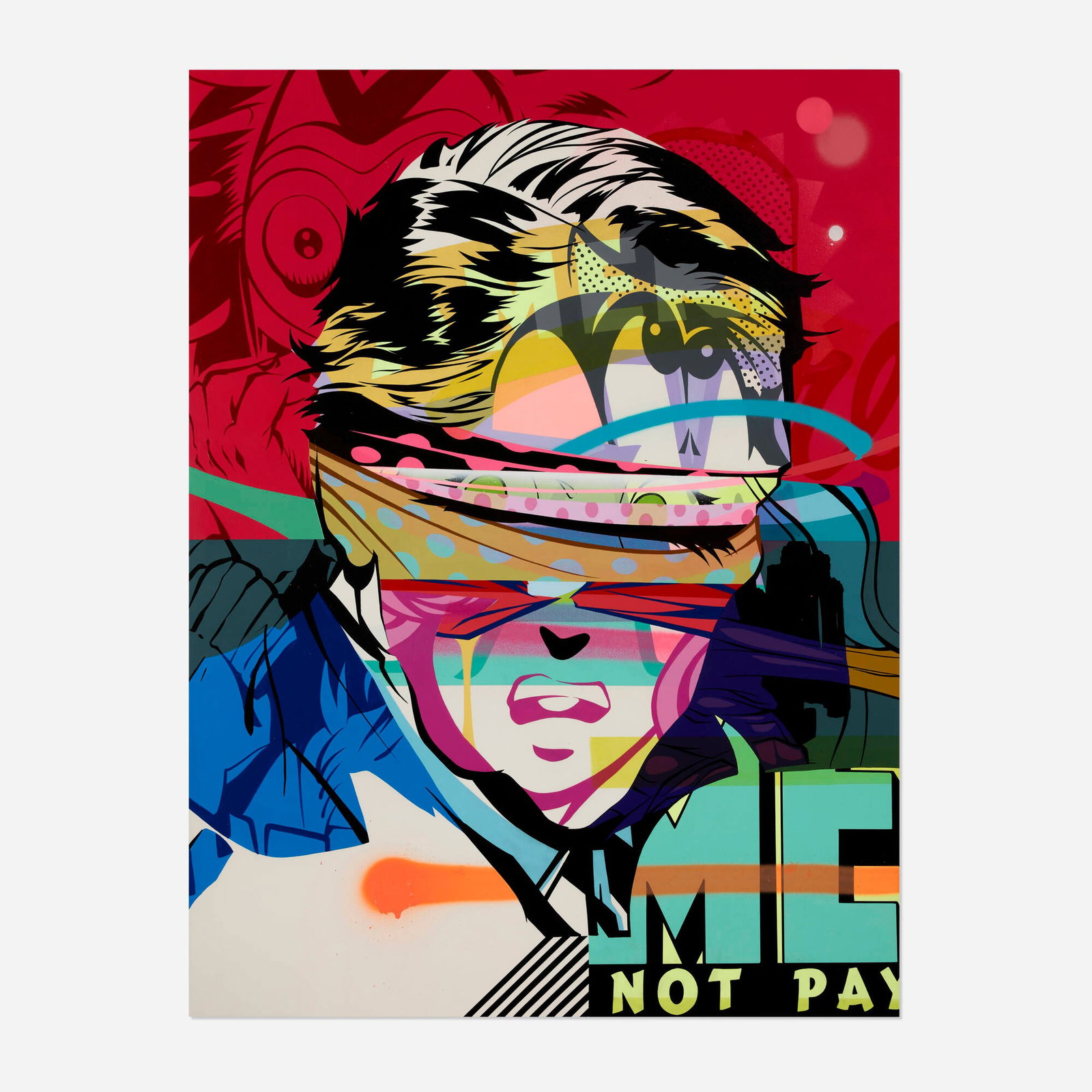 POSE (Jordan Nickel), Dude: POSE (Jordan Nickel) Dude 2013 acrylic and spraypaint on clayboard panel 40 h x 30 w x 2.25 d in (102 x 76 x 6 cm) Signed and dated to verso 'Pose 13'. Provenance: Jonathan LeVine Gallery,