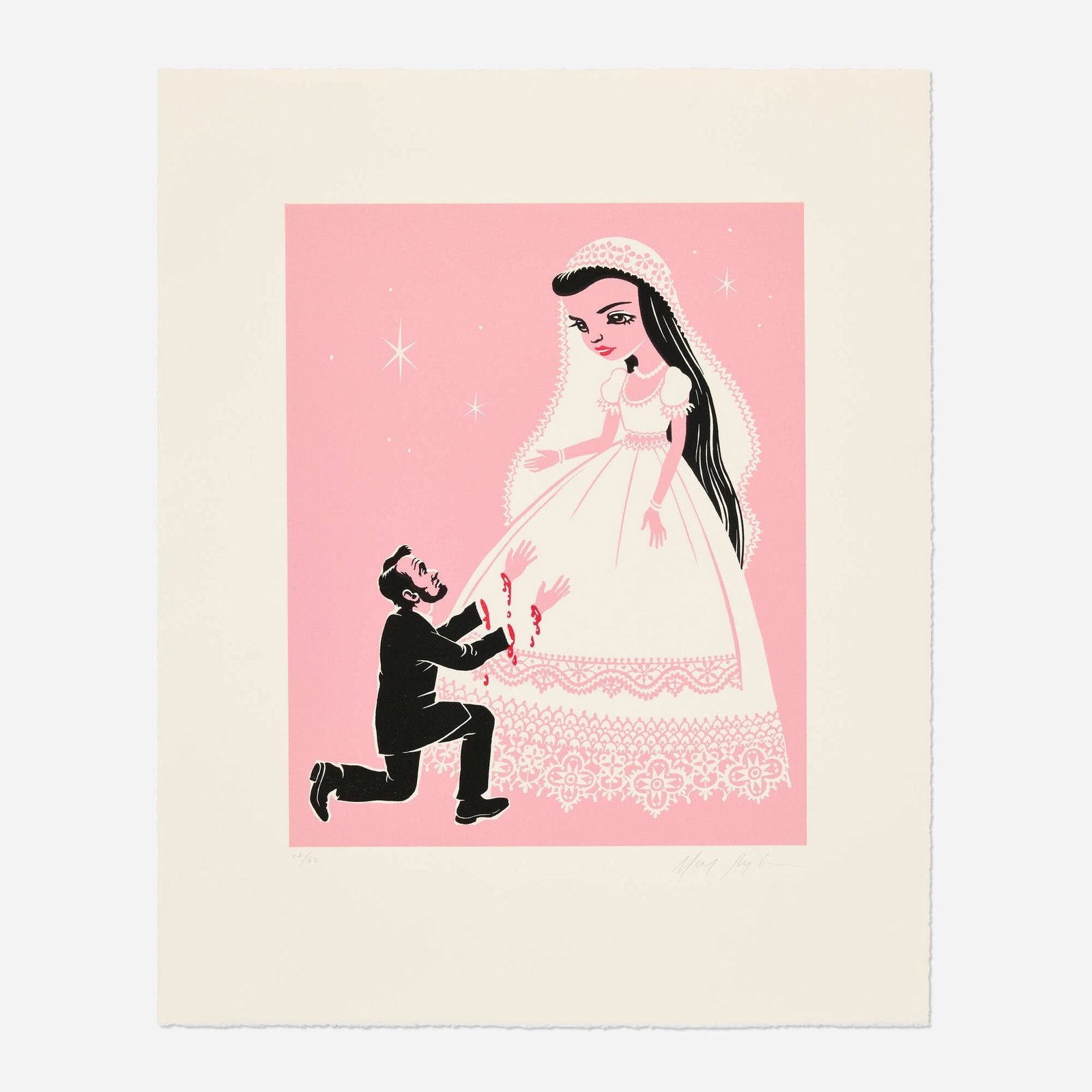 Mark Ryden, Lincoln's Hands: Mark Ryden Lincoln's Hands 2007 relief print in colors on Somerset image: 12.25 h x 10 w in (31 x 25 cm) sheet: 18.5 h x 15 w in (47 x 38 cm) Signed and dated with embossed title to lower ed
