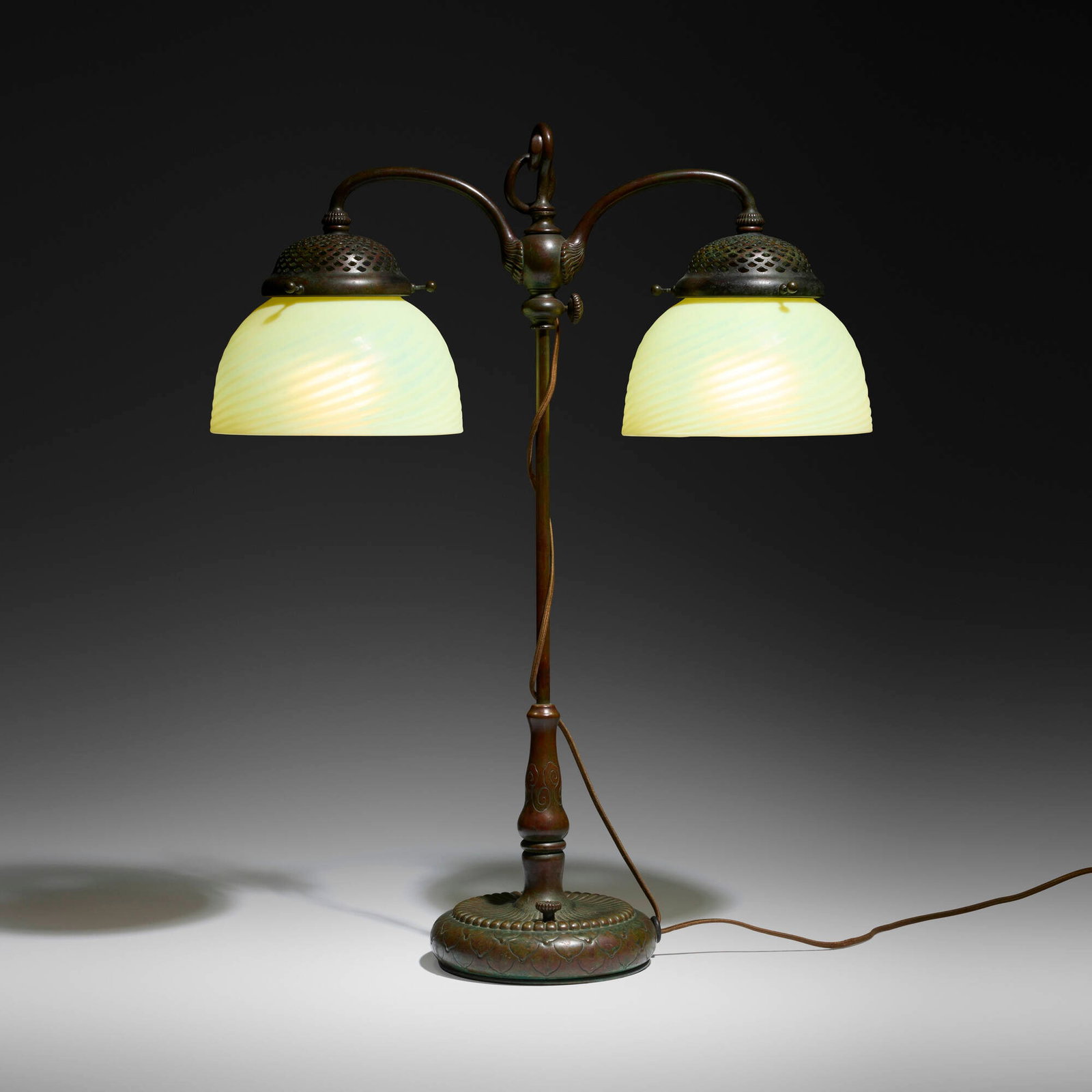 Tiffany Studios, Double student lamp (1 of 6)