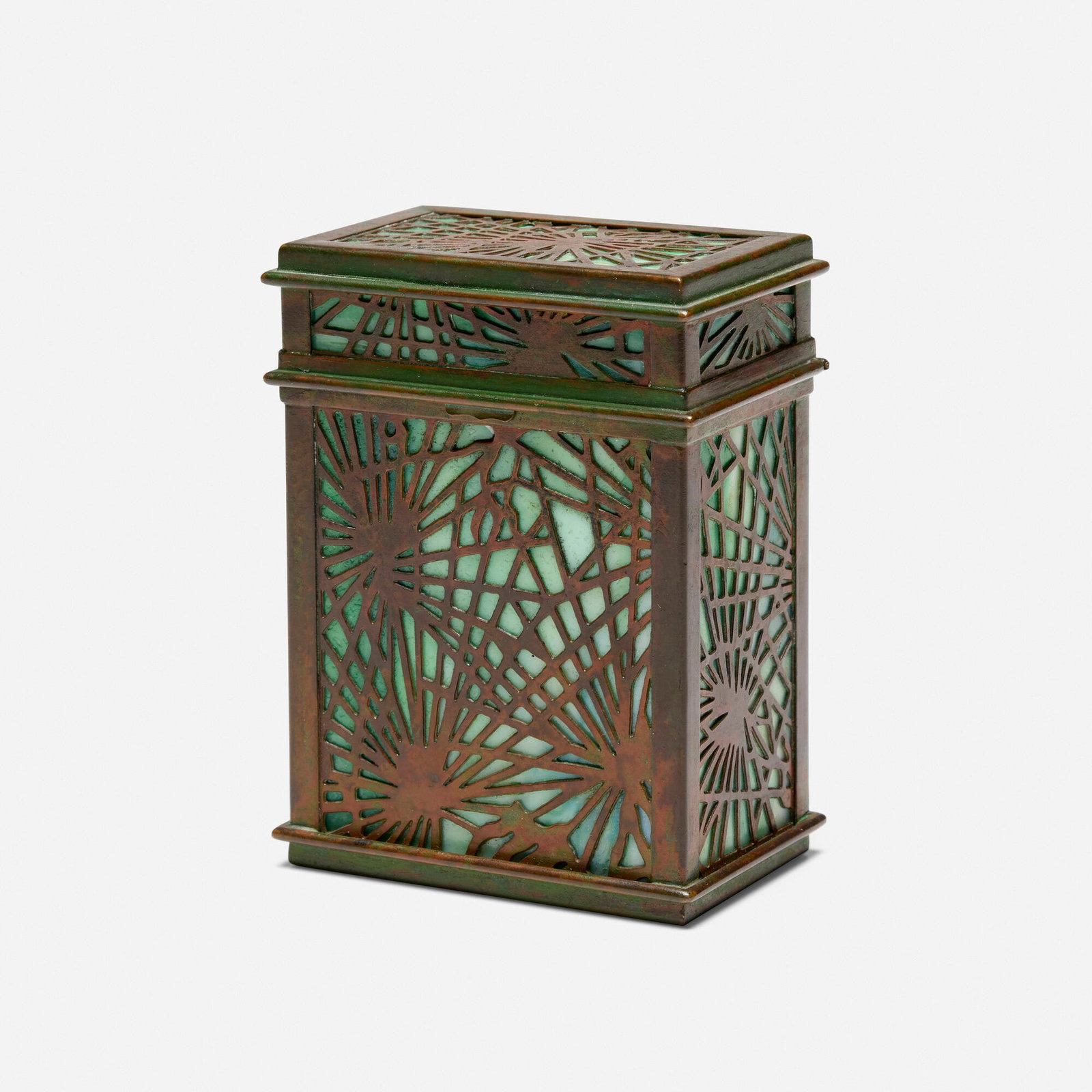 Tiffany Studios, Pine Needle playing card holder/box (1 of 5)