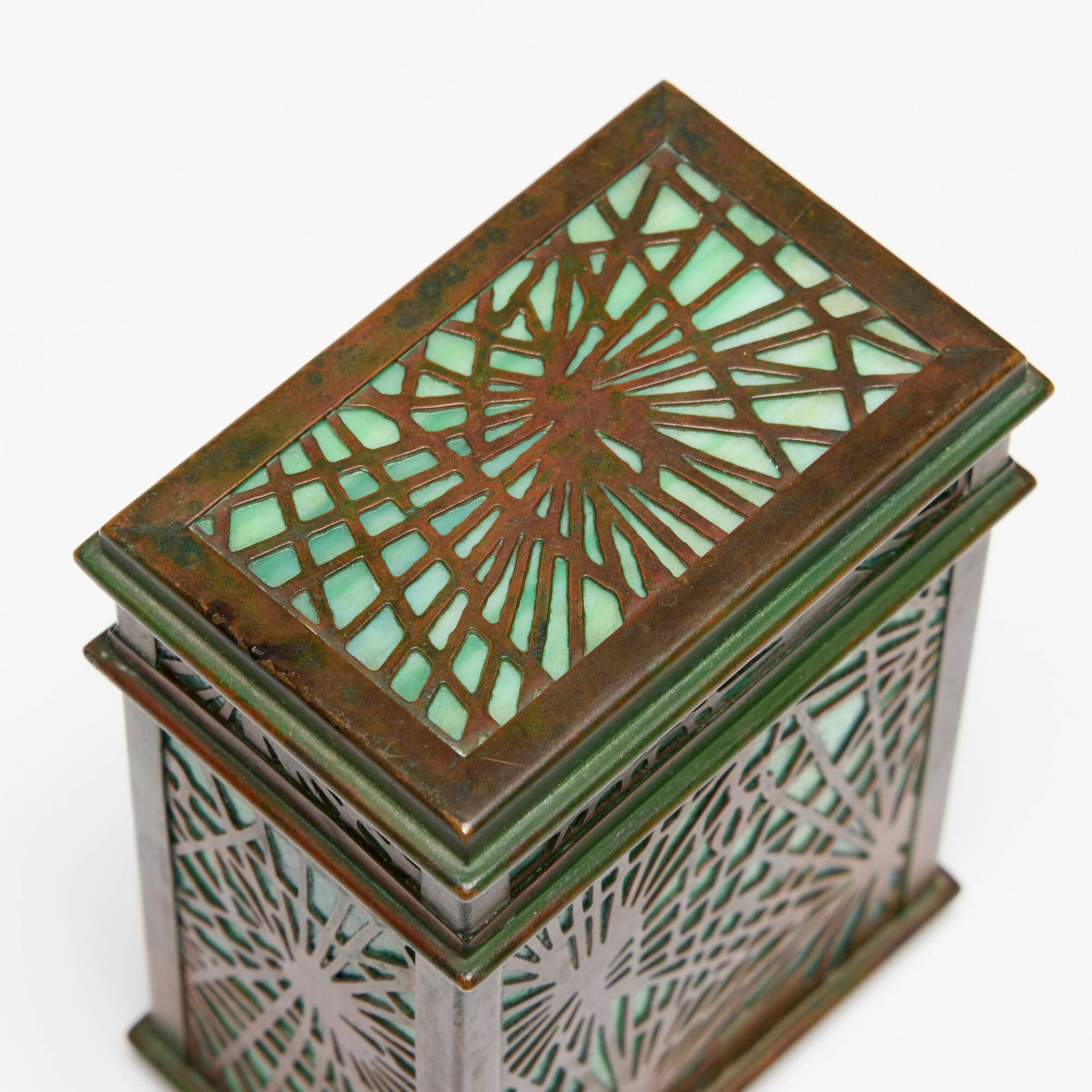 Tiffany Studios, Pine Needle playing card holder/box - 4