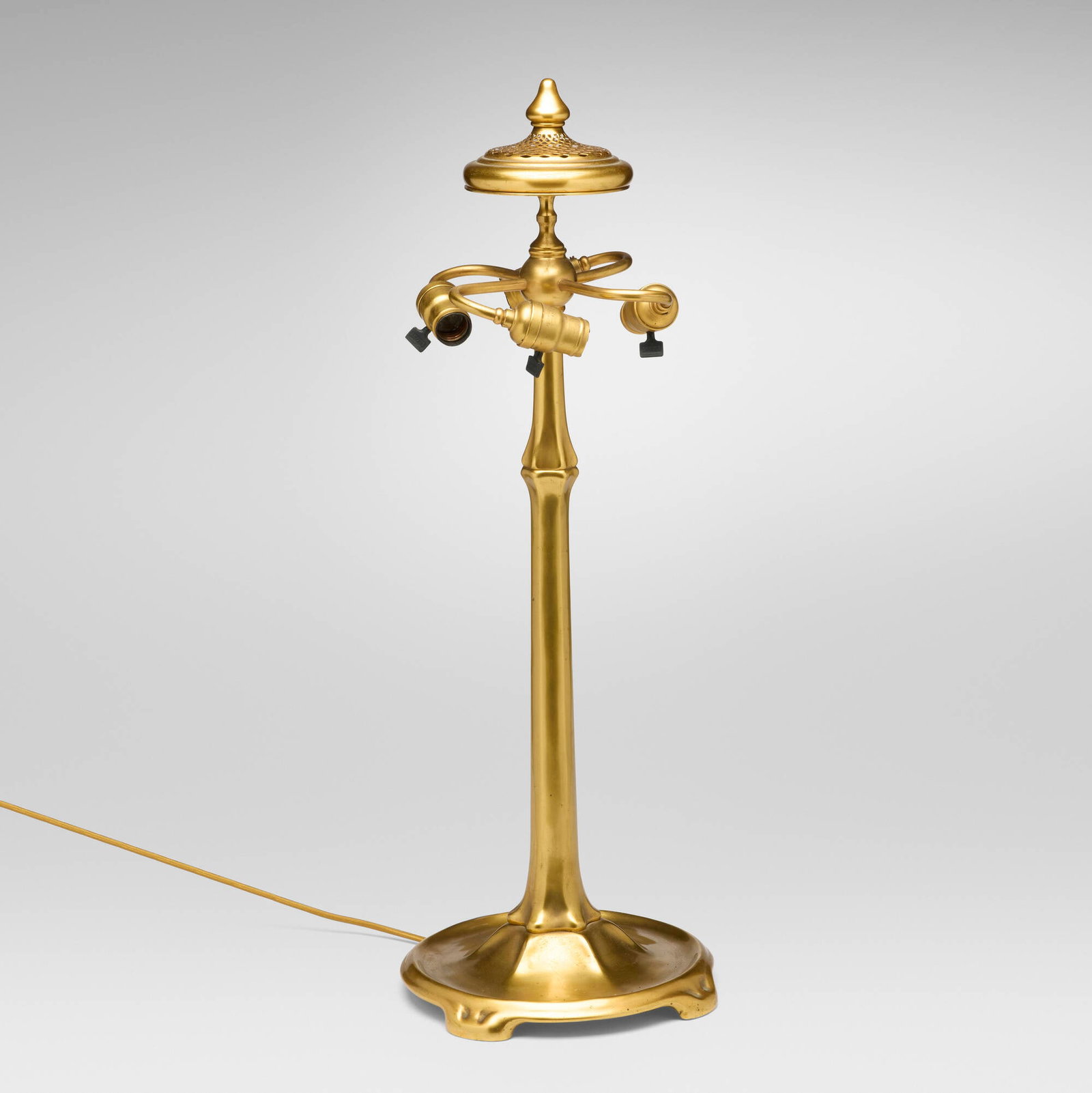 Tiffany Studios, Large Library Standard lamp base with heat cap (1 of 4)