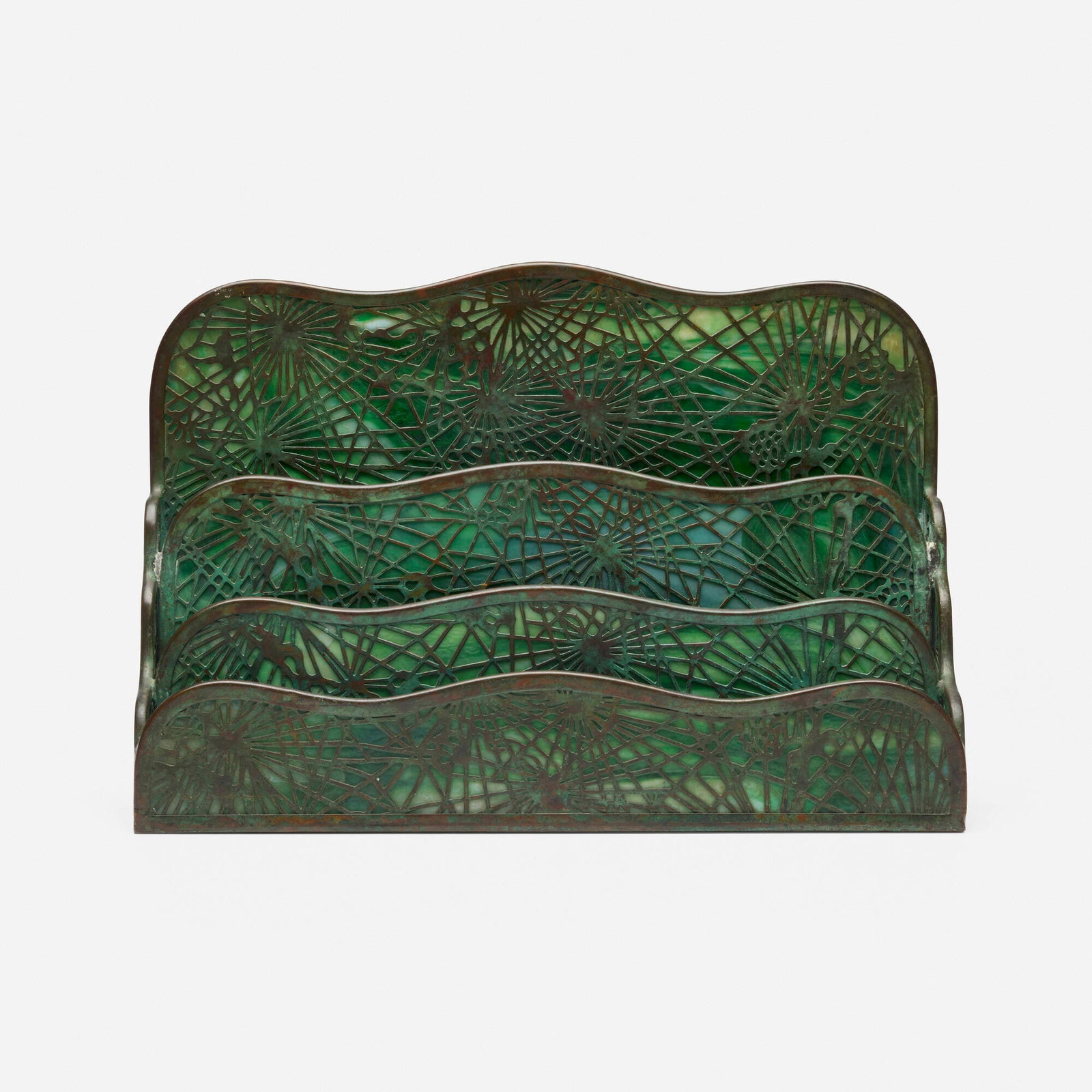 Tiffany Studios, Large Pine Needle letter holder (1 of 4)