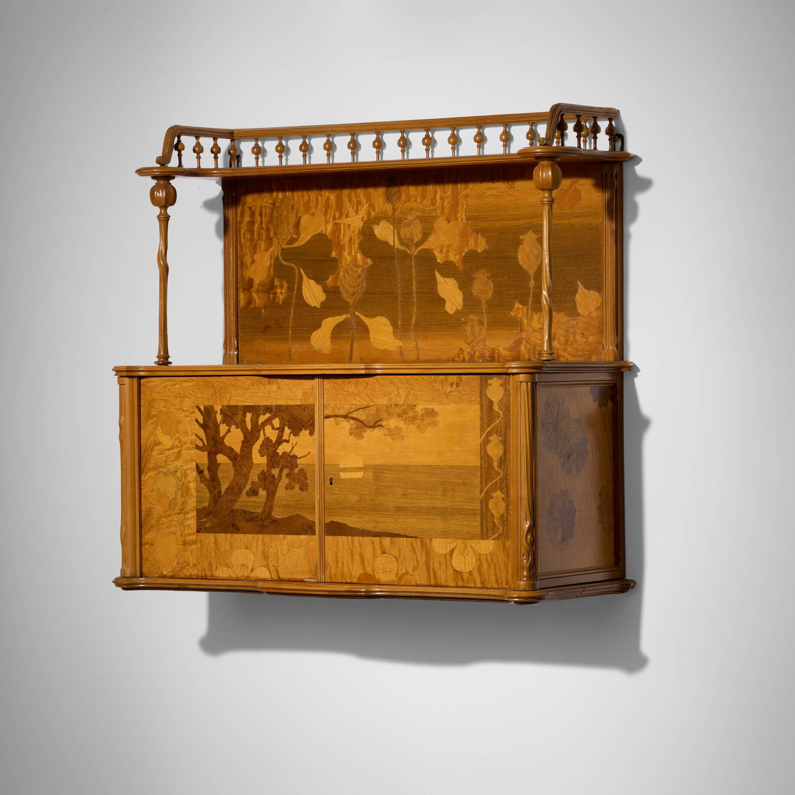 Emile Galle, Aux Pavots wall-hanging cabinet (1 of 4)