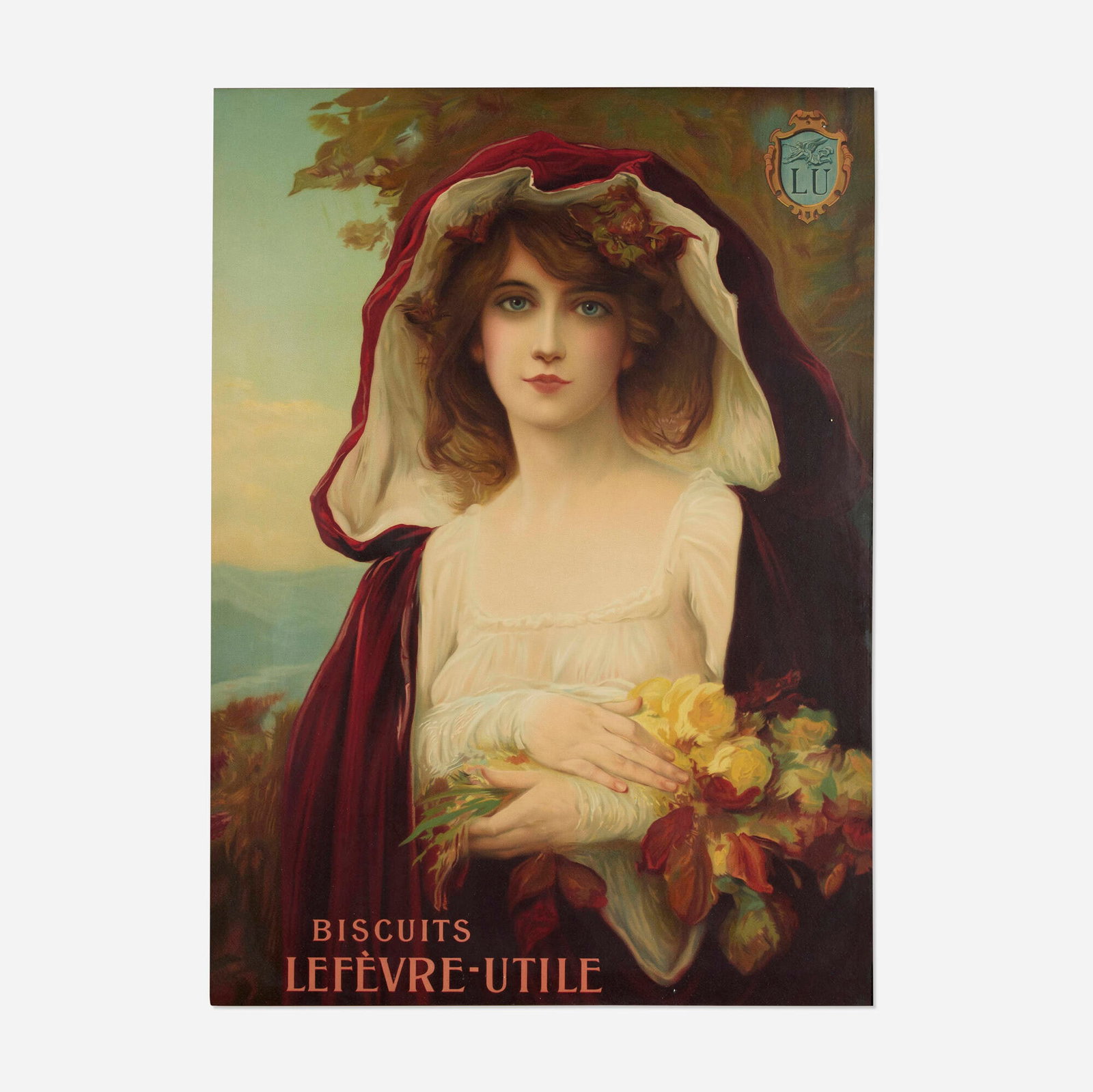 After Albert Matignon, Autumn Flowers / Biscuits Lefevre-Utile: After Albert Matignon Autumn Flowers / Biscuits Lefevre-Utile c. 1906 chromolithograph in colors sight: 24.5 h x 17.5 w in (62 x 44 cm) This work will ship from Lambertville, New Jersey.