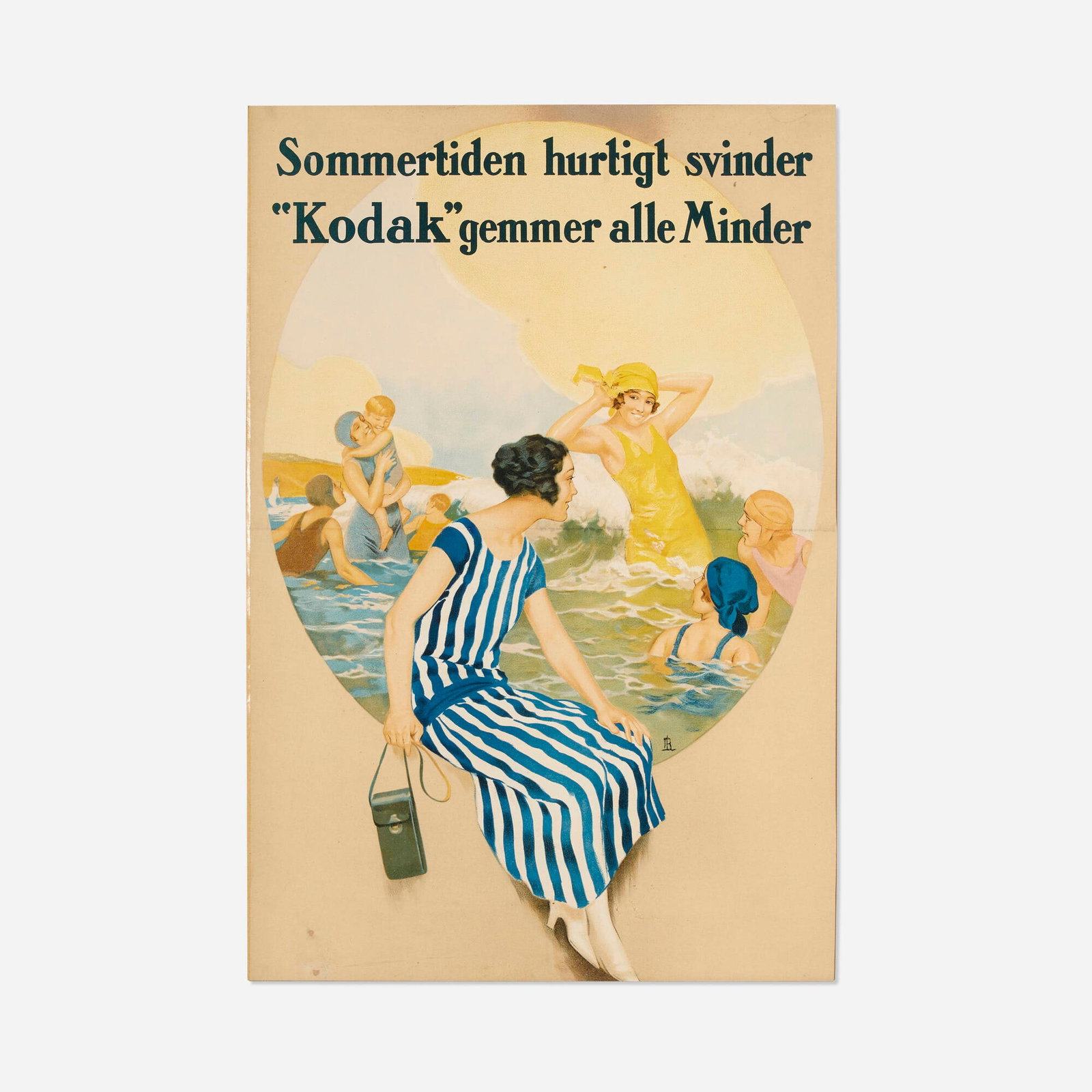 Rene Lelong, Kodak: Rene Lelong Kodak c. 1923 lithograph in colors sight: 24 h x 16 w in (61 x 41 cm) This work will ship from Lambertville, New Jersey.
