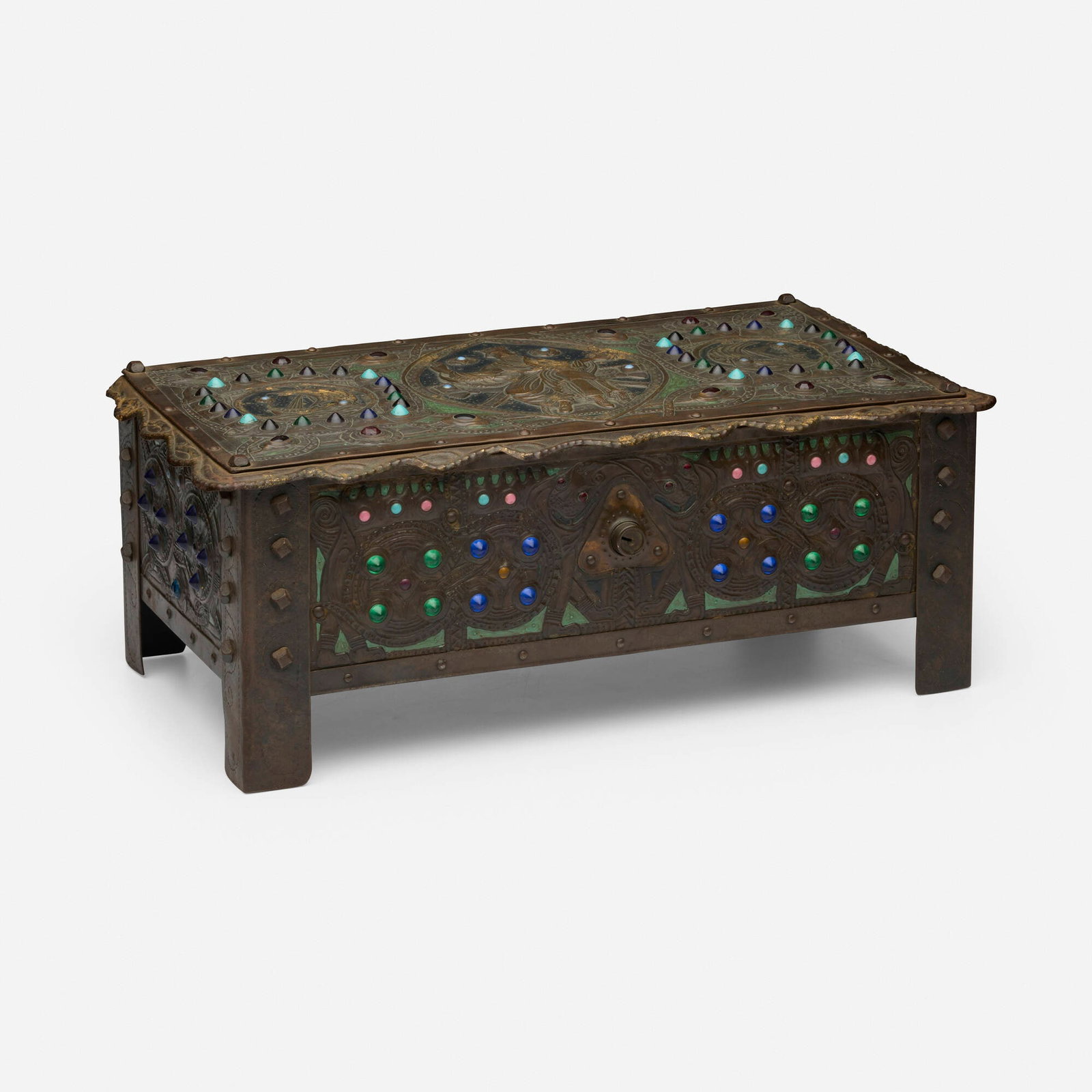 Alfred-Louis-Achille Daguet, Art Nouveau jeweled dresser box (1 of 6)