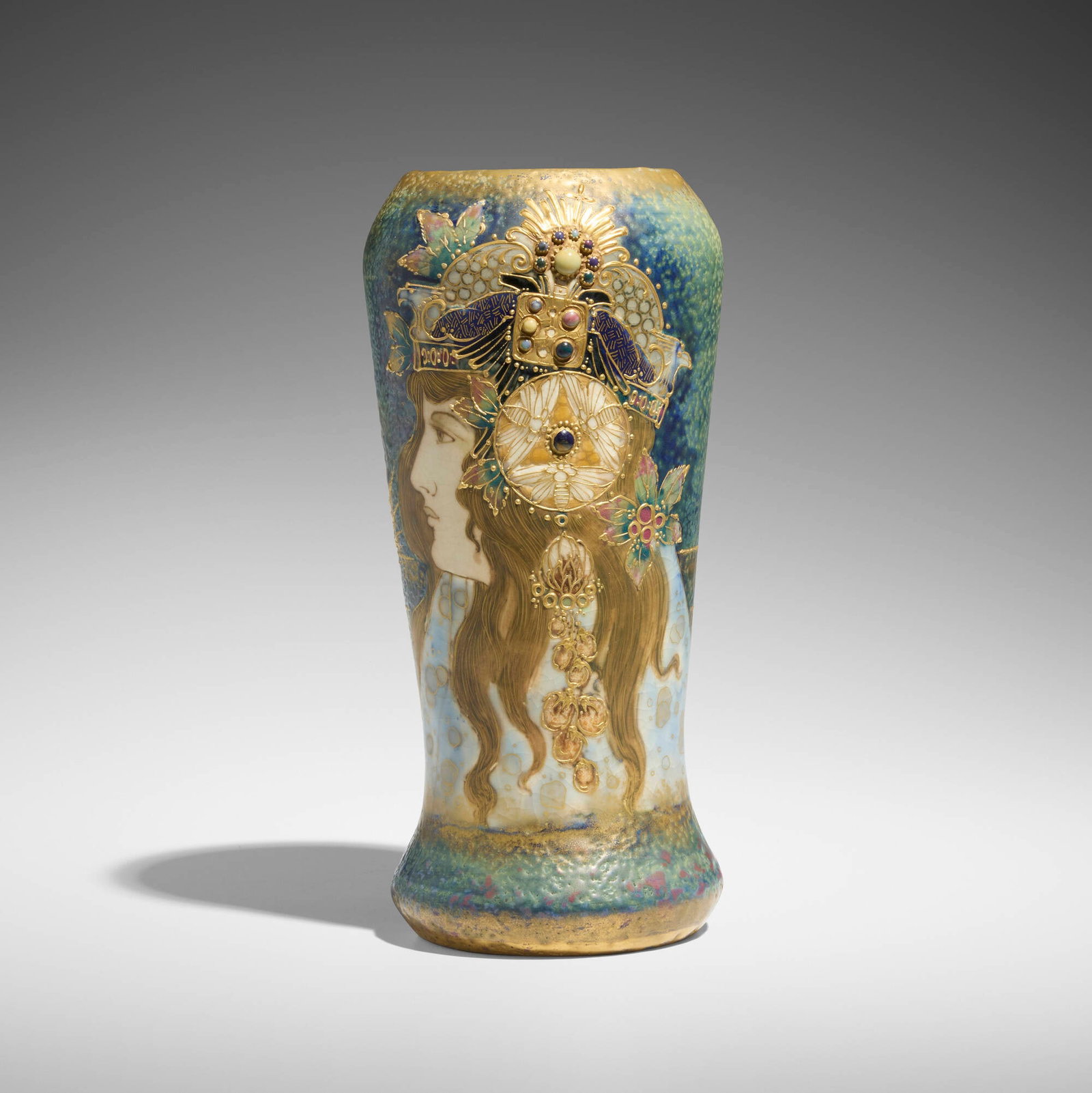 Nikolaus Kannhauser for Riessner, Stellmacher & Kessel, Allegory of Austria-Hungary Amphora portrait (1 of 6)