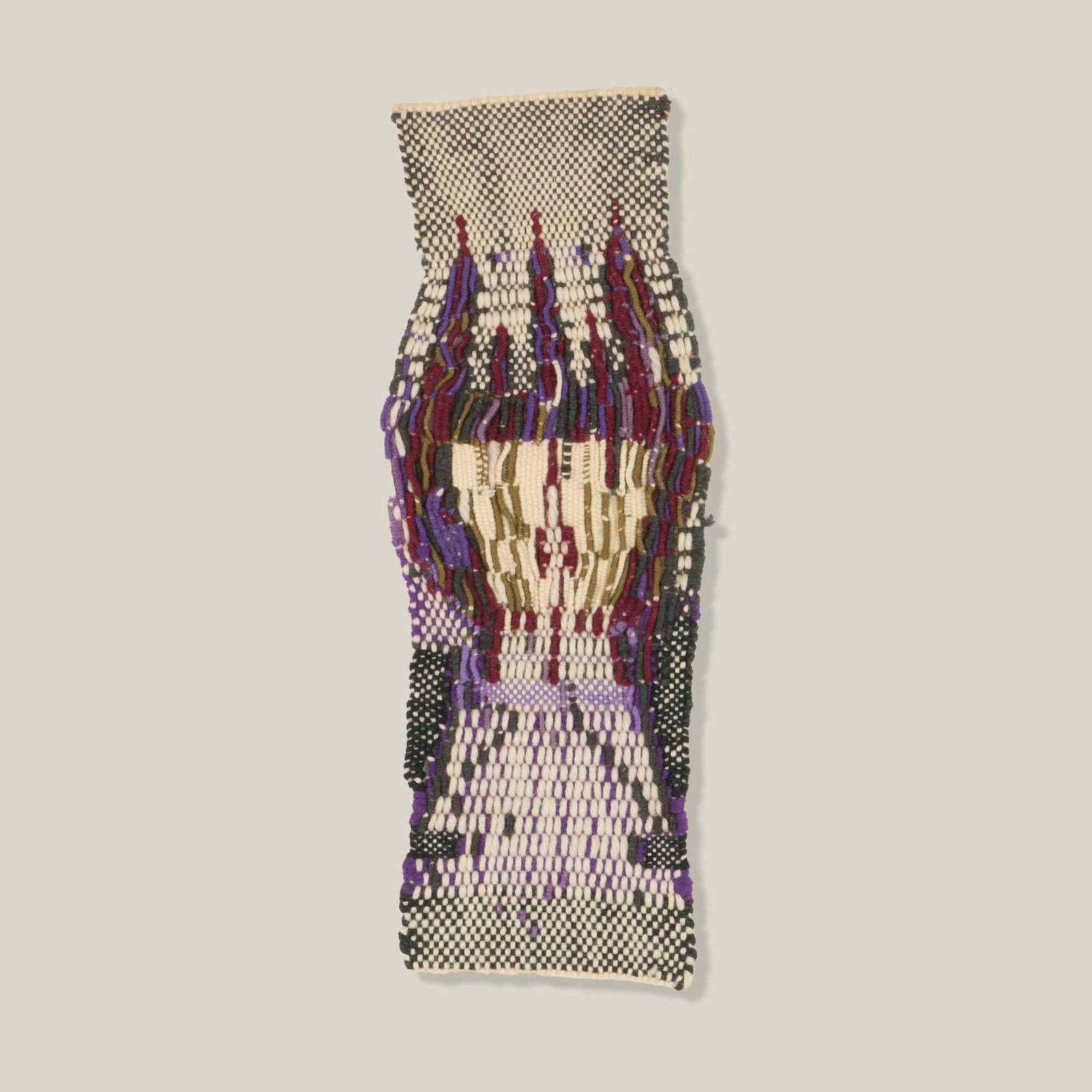 Sheila Hicks, Gang of Good: Sheila Hicks Gang of Good 1960 hand-woven wool and cotton 15.375 h x 5.625 w in (39 x 14 cm) Provenance: Collection of Jack Lenor Larsen This work will ship from Lambertville, New Jersey.