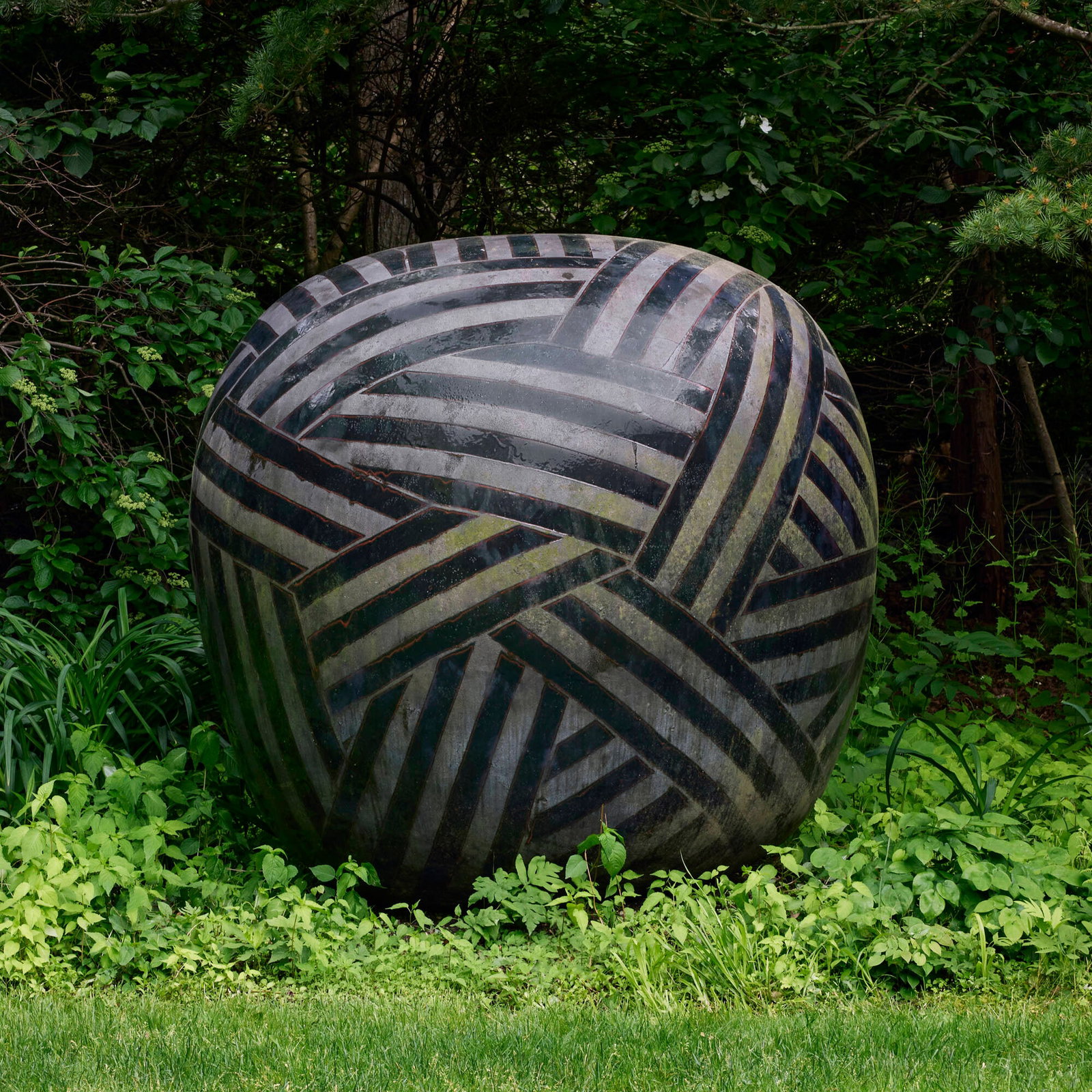 Jun Kaneko, Untitled (Dango): Jun Kaneko Untitled (Dango) 1996 glazed stoneware 61 h x 70 w x 61 d in (155 x 178 x 155 cm) This work will ship from East Hampton, New York. Provenance: Gift from Judit