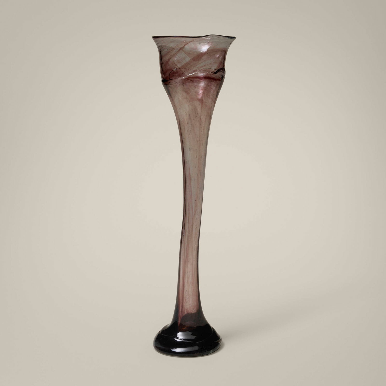 Dale Chihuly, Early and Tall goblet: Dale Chihuly Early and Tall goblet c. 1972 hand-blown glass 16.5 h x 4.375 w x 4.5 d in (42 x 11 x 11 cm) Provenance: Elaine Benson Gallery, Bridgehampton | Acquired from the previous, Collection of
