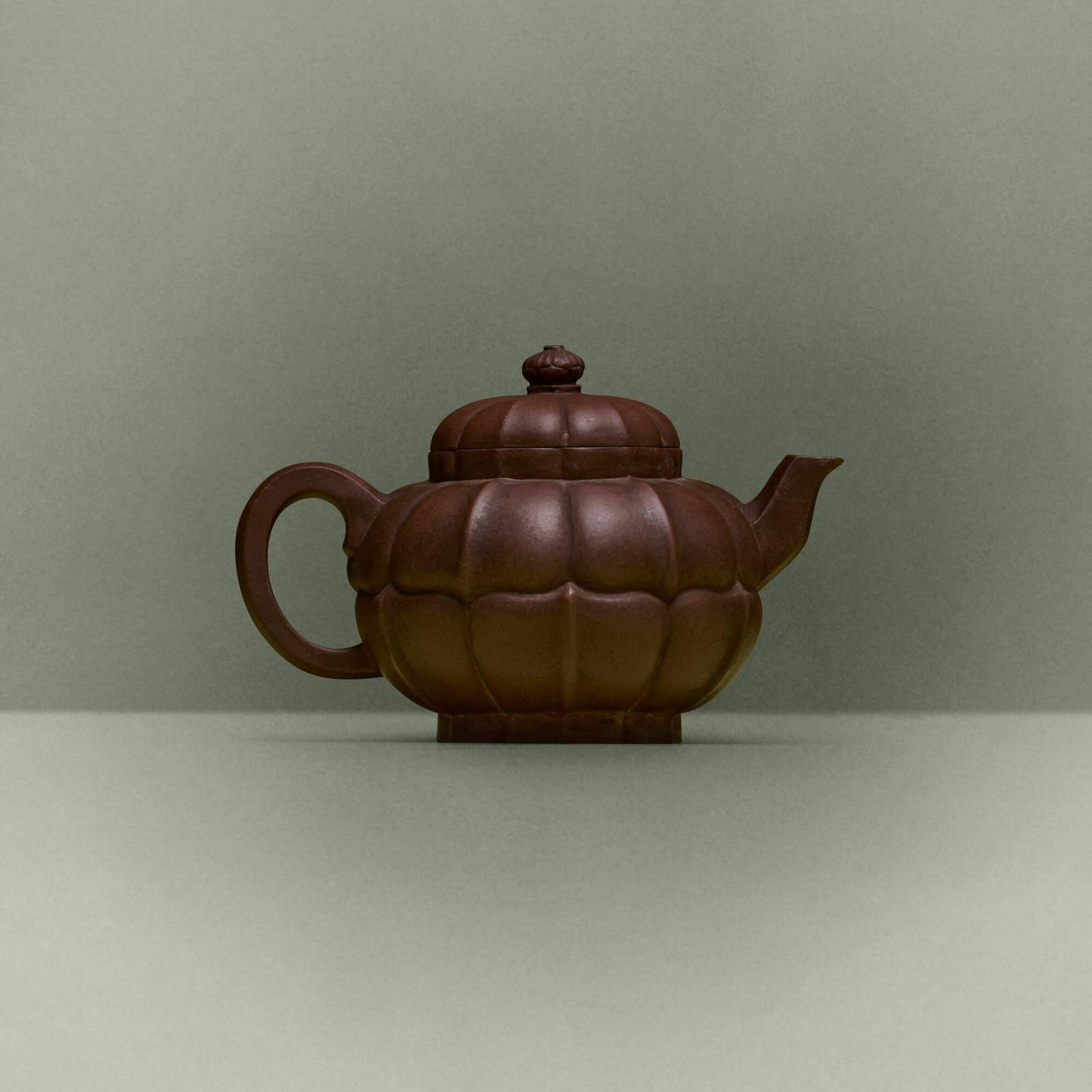 Chinese, Yixing teapot: Chinese Yixing teapot first half of the 20th century earthenware 4.25 h x 6.625 w x 4.75 d in (11 x 17 x 12 cm) Provenance: Gift from Morton and Dena Katzenberg in 2011, Collection of Jack Lenor
