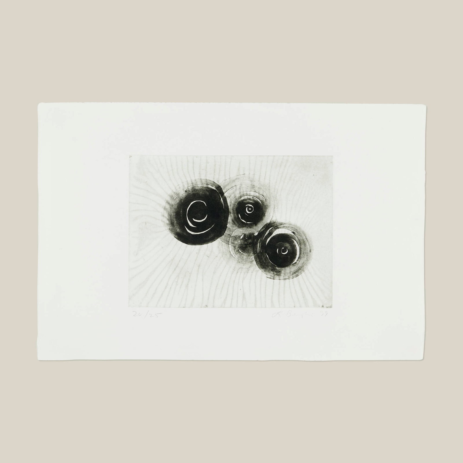 Lynda Benglis, Hot Spots: Lynda Benglis Hot Spots 1999 solar plate etching on Somerset image: 8.75 h x 11.875 w in (22 x 30 cm) sheet: 14.75 h x 22.75 w in (37 x 58 cm) Signed, dated, and numbered to lower edge '20/25 L